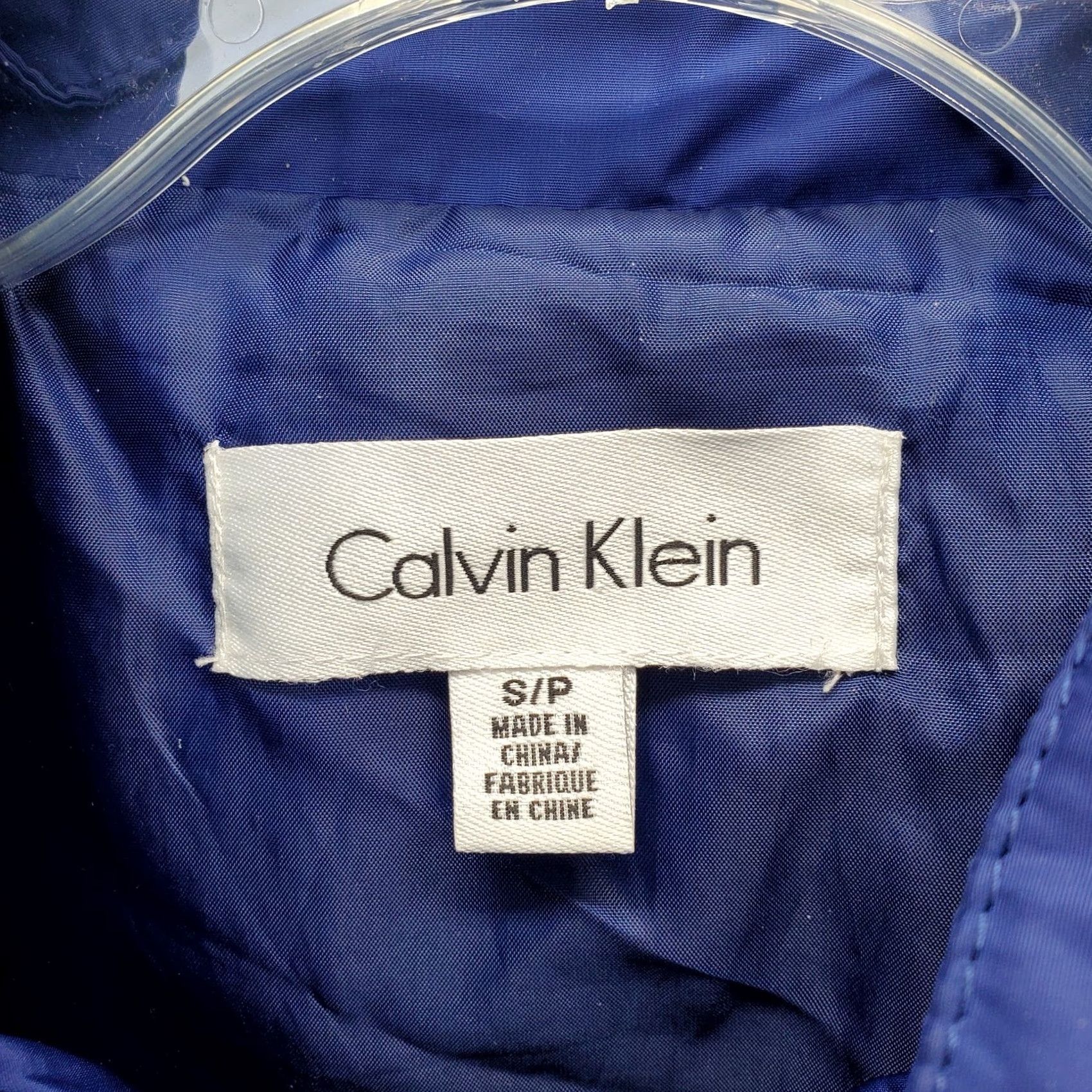 Calvin Klein Calvin Klein Lightweight Jacket Womens Small Blue Lined Packable Hood Full Zip Windbreaker, 100% Polyester, Regular, Blue, Size S Womens Size S / US 4 / IT 40 - 5 Thumbnail
