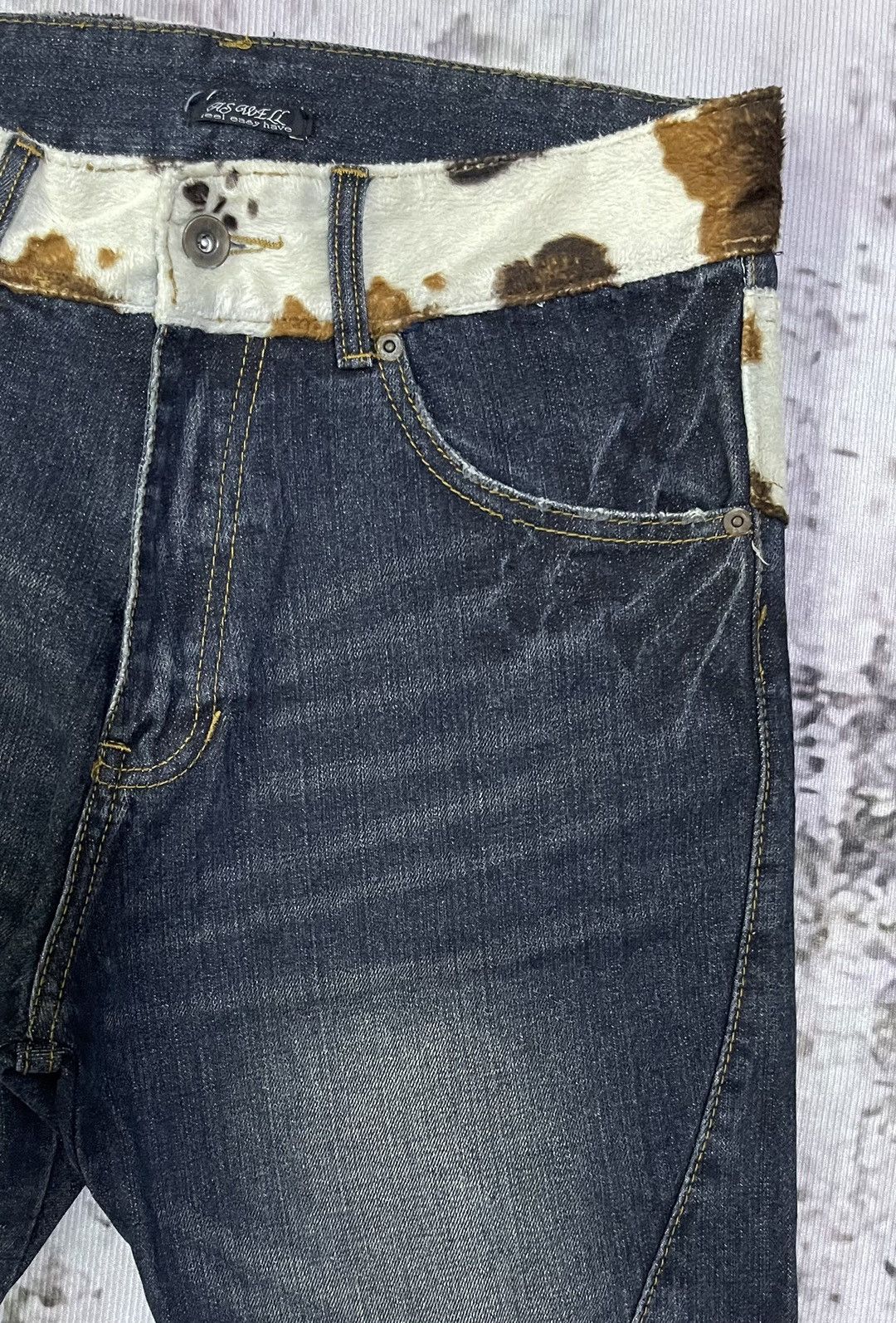 If Six Was Nine × Japanese Brand × Vintage Distressed Japan Jeans Cattle Drive Velvet Back Pocket Size US 31 - 8 Thumbnail