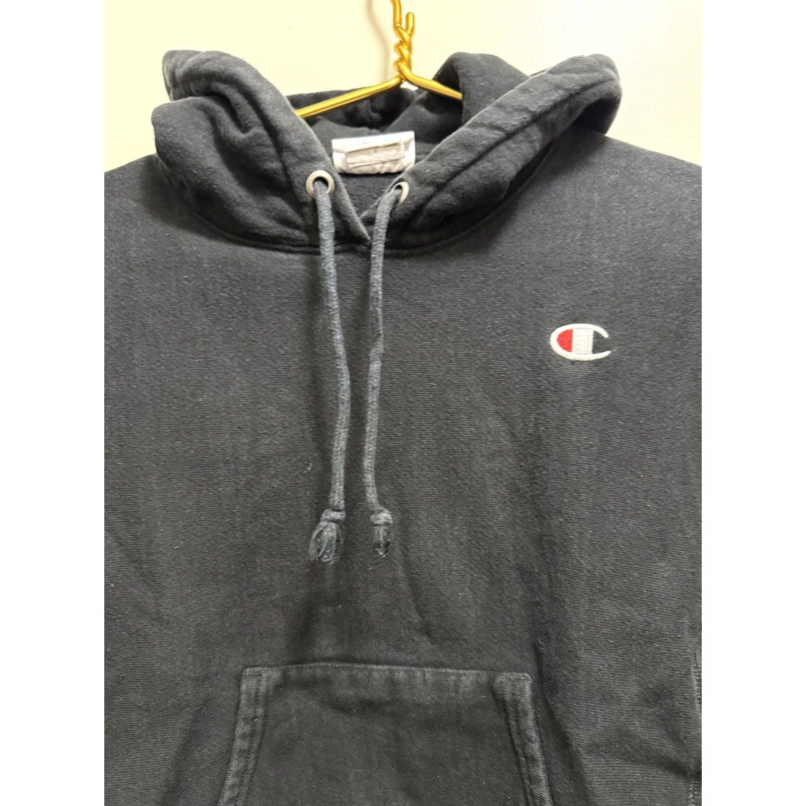 Champion Champion Hoodie Mens Small Black Reverse Weave Pullover Sweatshirt Logo Athletic Size US S / EU 44-46 / 1 - 2 Thumbnail
