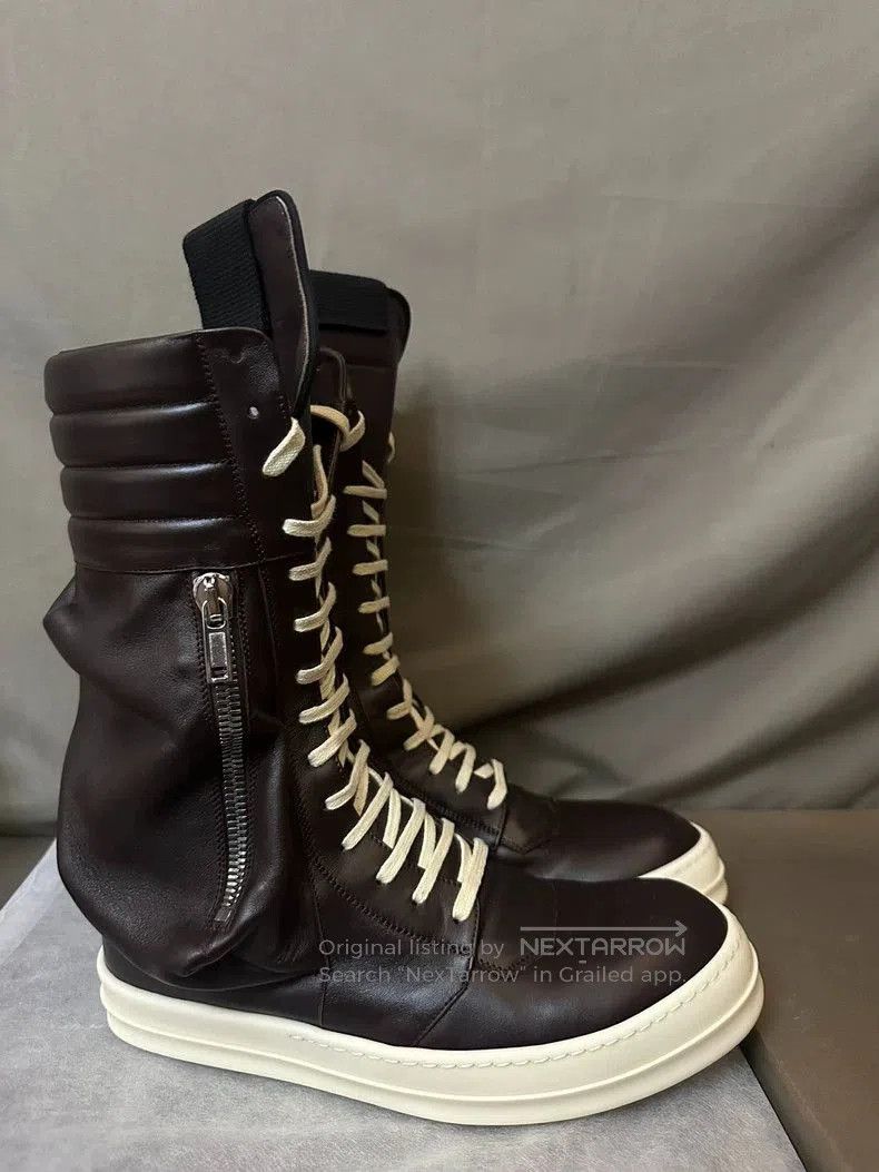 Rick Owens Rick Owens High-Top Boots in Soft Leather. Size US 10 / EU 43 - 3 Thumbnail