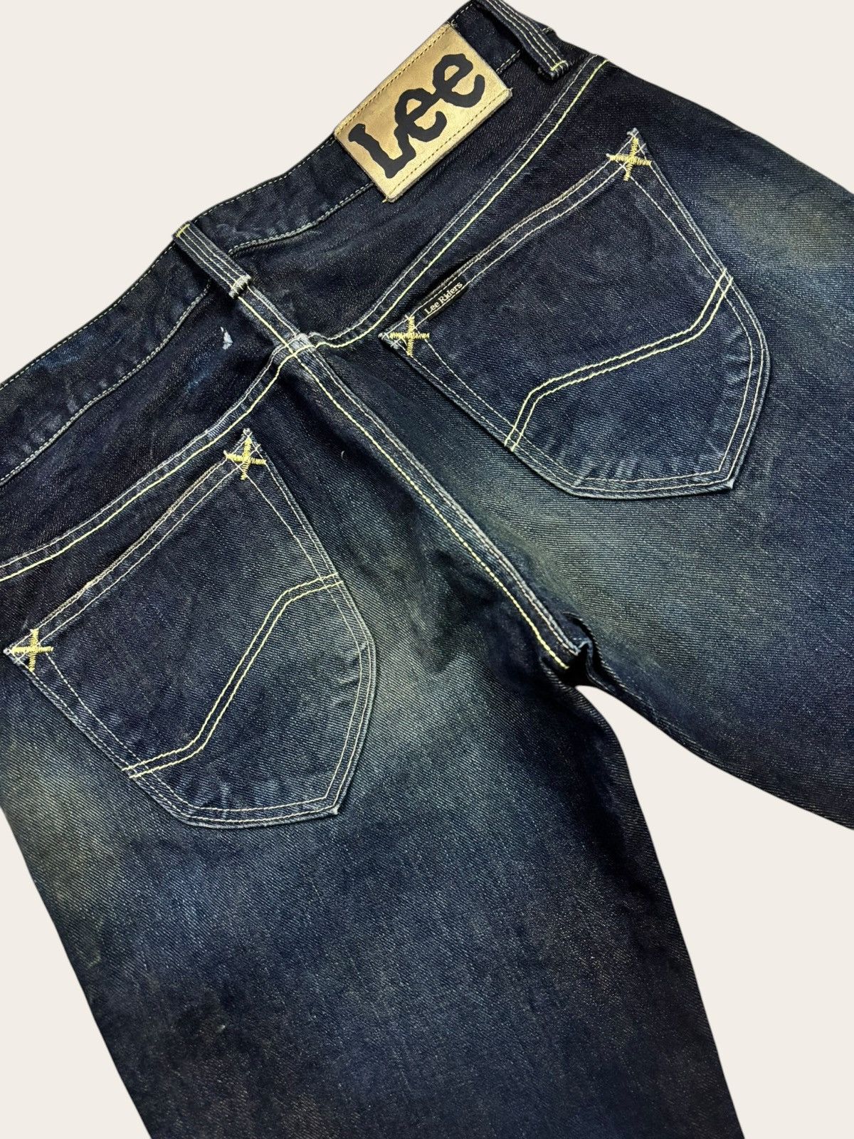 Tornado Mart Rare Lee Sanforized Gold Tag Faded Flared Jeans Size US 33 - 7 Thumbnail