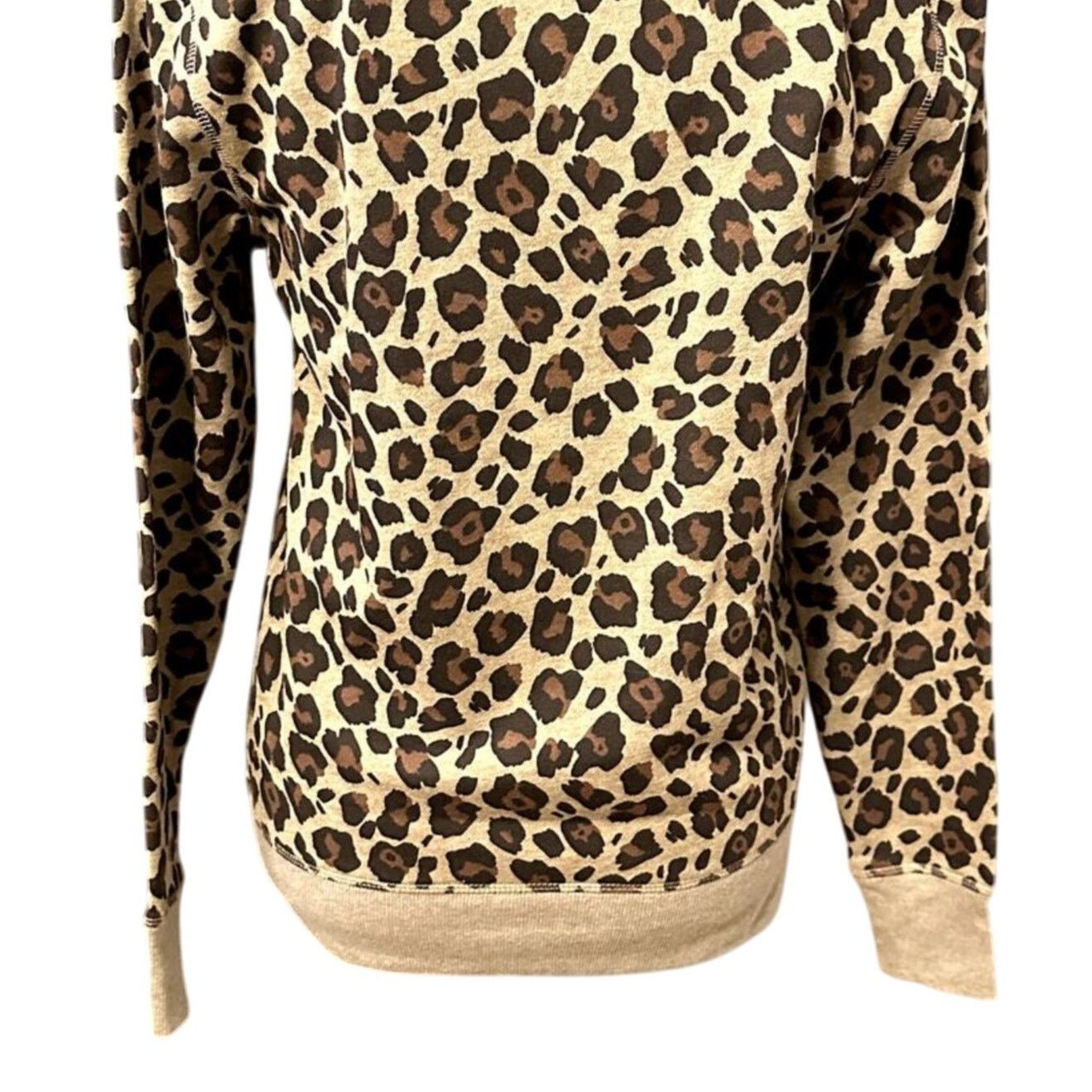 Other Amazon Essentials French Fleece Sweatshirt Leopard Brown XS Size XS / US 0-2 / IT 36-38 - 8 Thumbnail