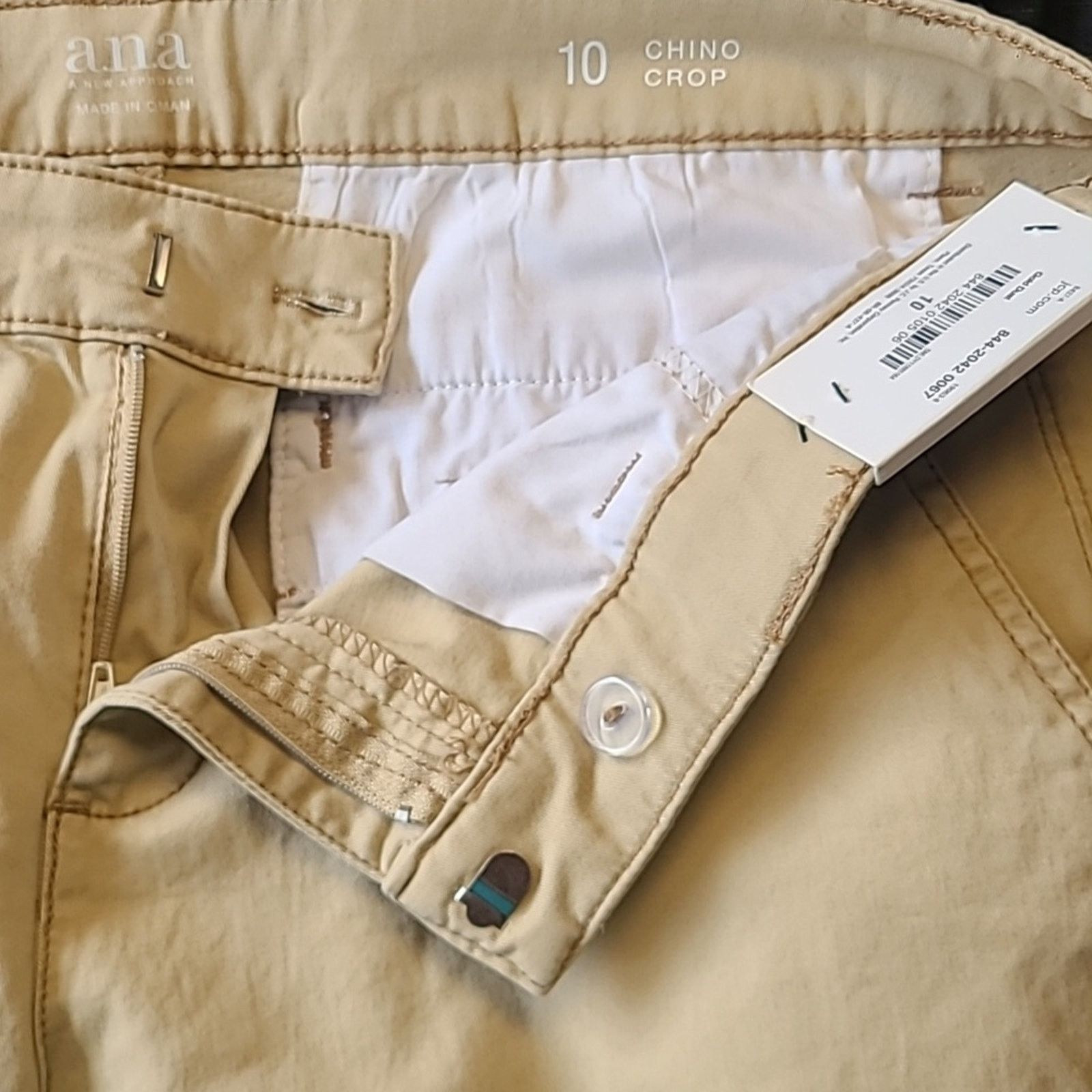 Other NEW women's size 10 chino pants ankle short khaki trouser Size 32" / US 10 / IT 46 - 3 Thumbnail