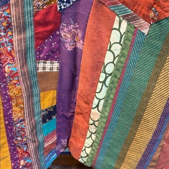 Other Handmade Patchwork Kimono Jacket Women Bright Multicolor OS Size ONE SIZE - 9 Thumbnail