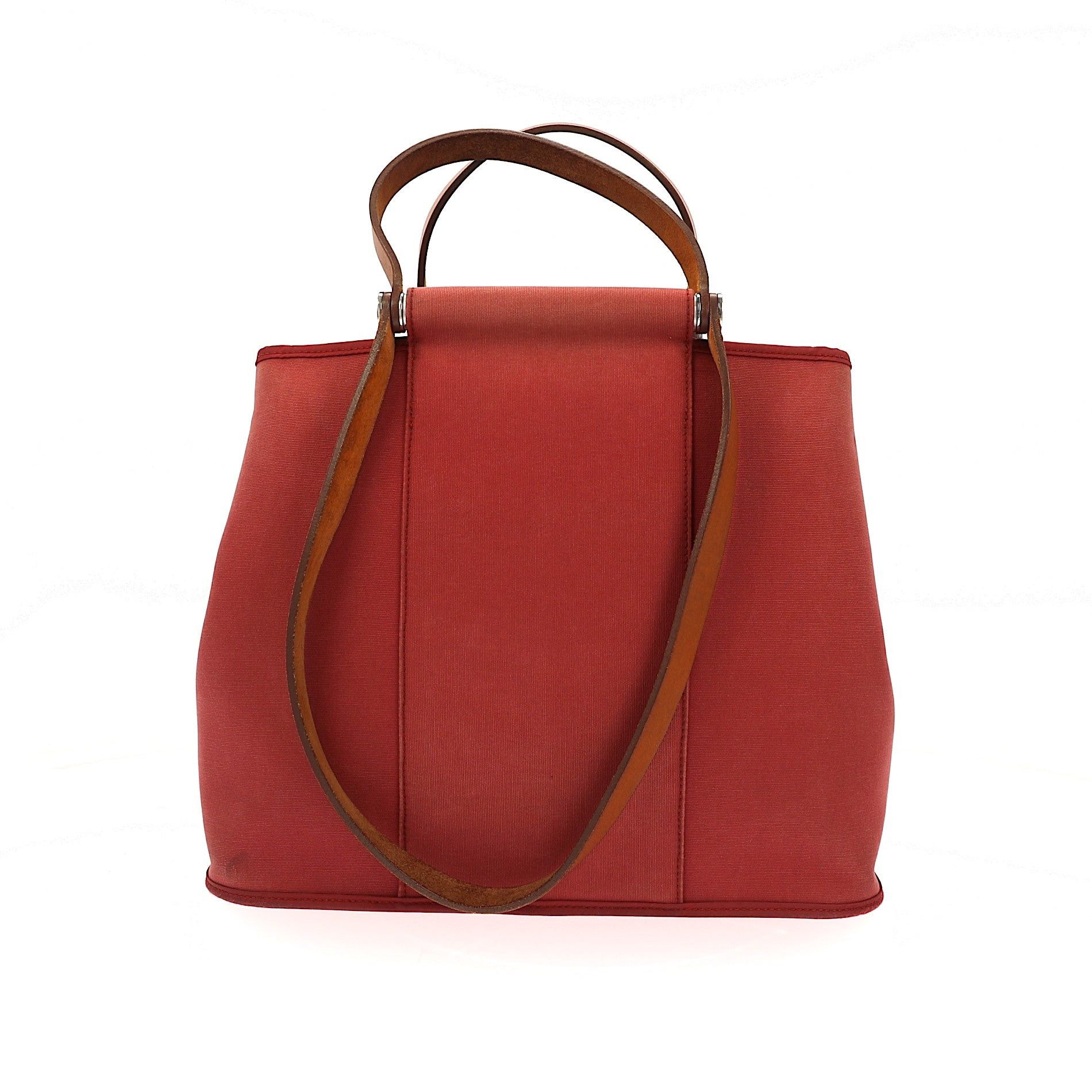 image of Hermes Cabag Handbag In Pink Fabric, Women's
