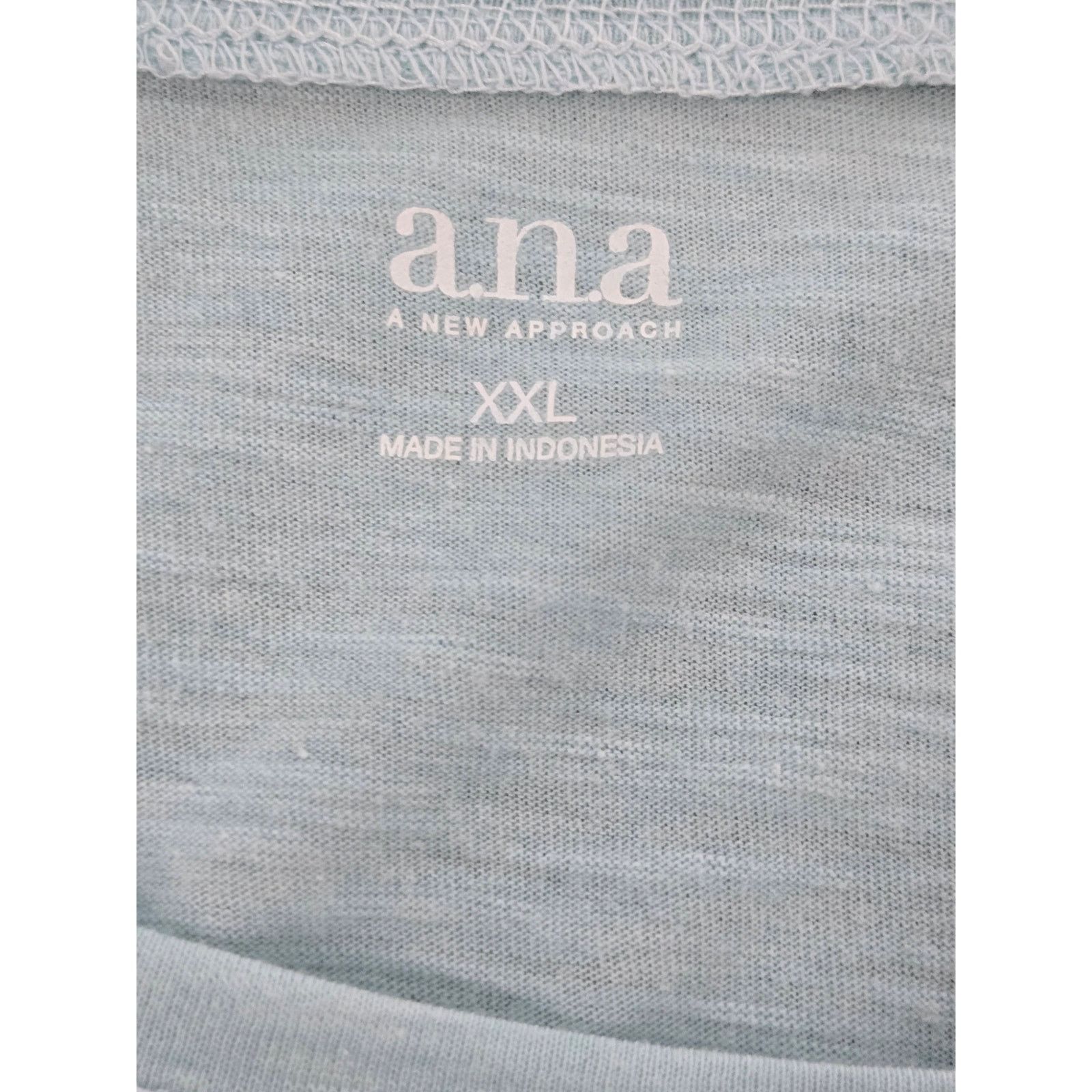 Other A.N.A. Light Blue Slub Knit T Shirt XXL Plus Lightweight Size 3XL / US 20-22 - 4 Thumbnail