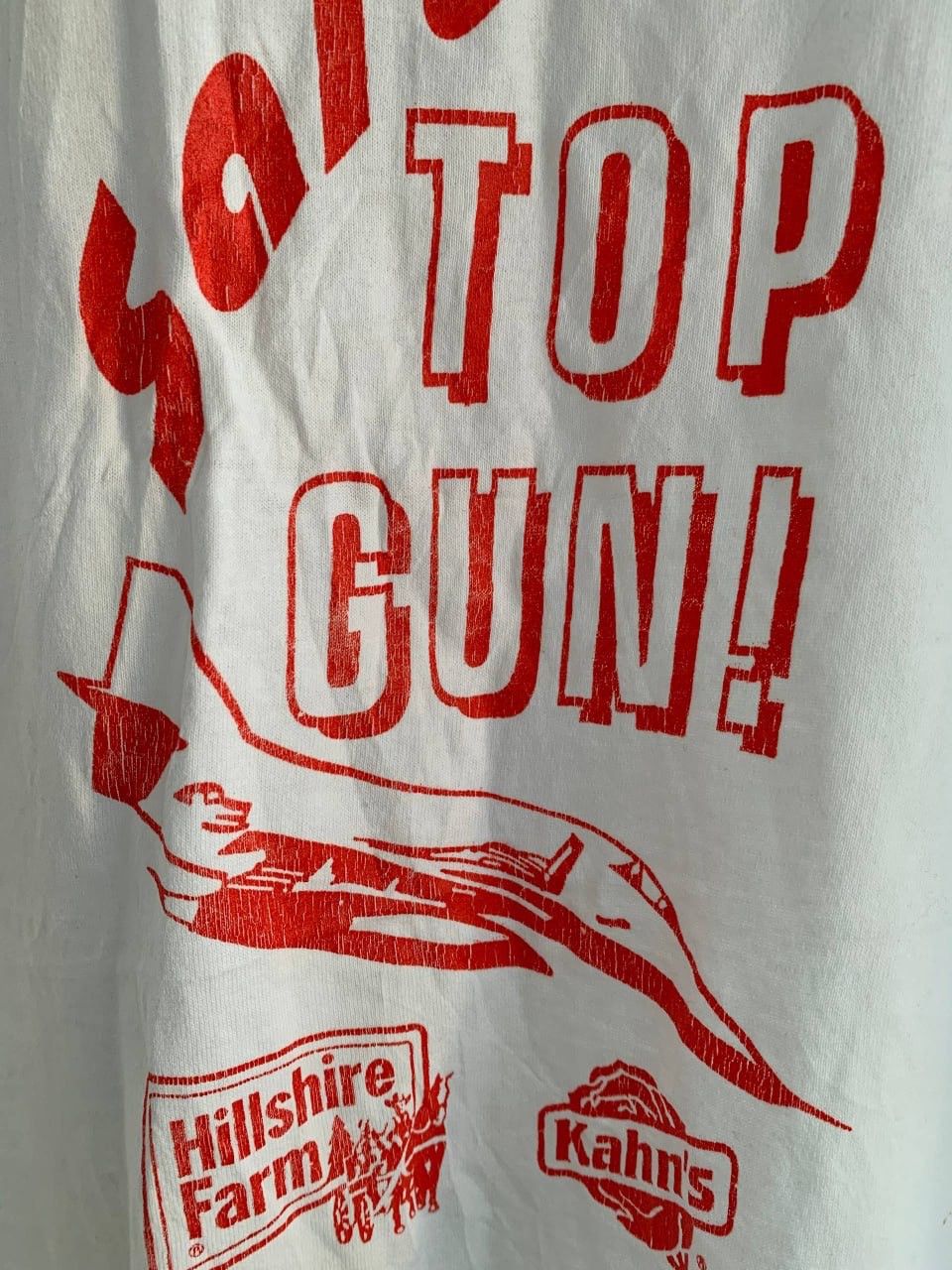 Vintage Vintage 1990 I`m A Safety Top Gun USA Hanes T-Shirt Size US M / EU 48-50 / 2 - 7 Thumbnail