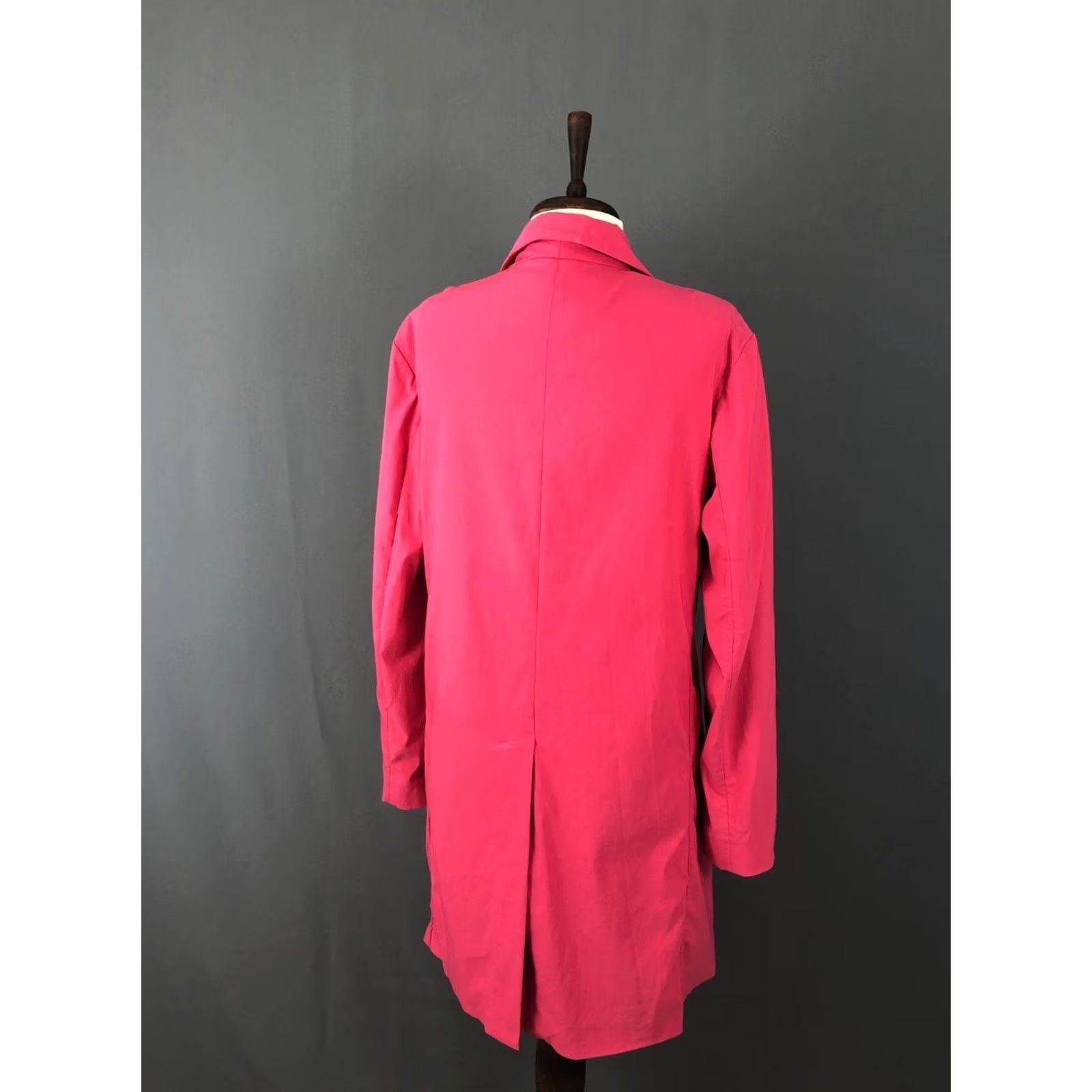 Neiman Marcus Neiman Marcus Trench Coat Womens Size 8 Pink Rayon Single-Breasted Mid-Length Long Sleeve Casual Dressy Size M / US 6-8 / IT 42-44 - 3 Thumbnail