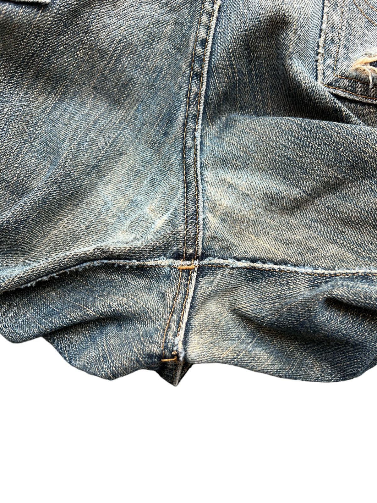 Edwin Vintage 90s Edwin Mudwash Distressed Denim Wide Jeans 30x34 Size US 30 / EU 46 - 7 Thumbnail