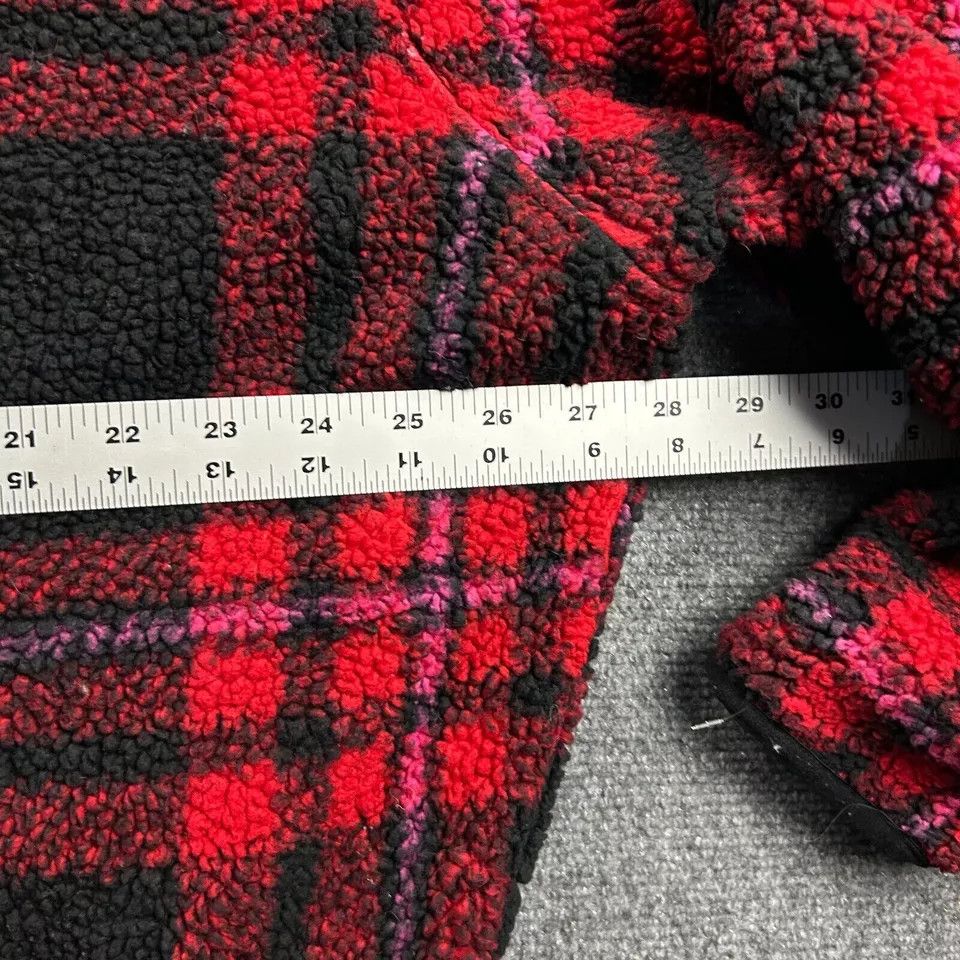 Chaps Chaps 1/4 Zip Pullover Womens Medium Plaid Fleece Sweatshirt Size M / US 6-8 / IT 42-44 - 3 Thumbnail