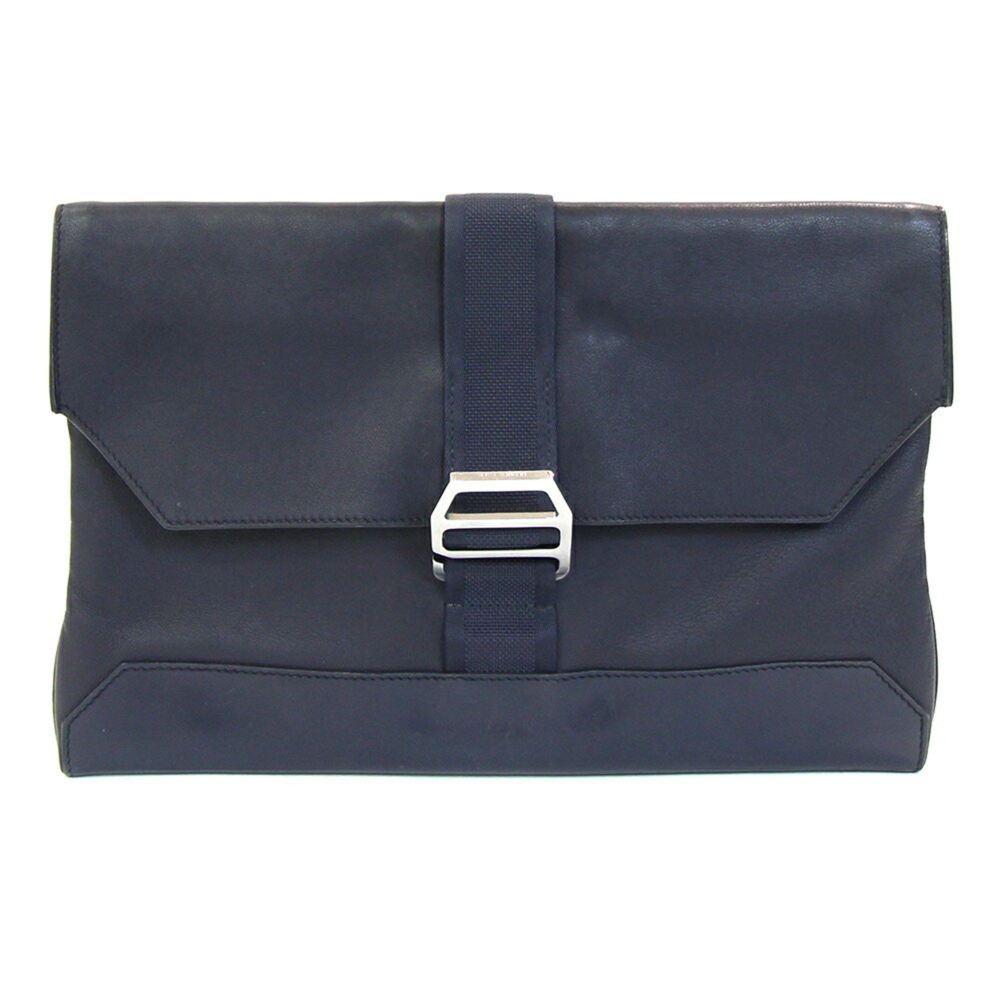 Hermes Hermes Clutch Bag City Slide Black Navy X Stamp 2016 Manufactured Second Men's HERMES Size ONE SIZE - 1 Thumbnail