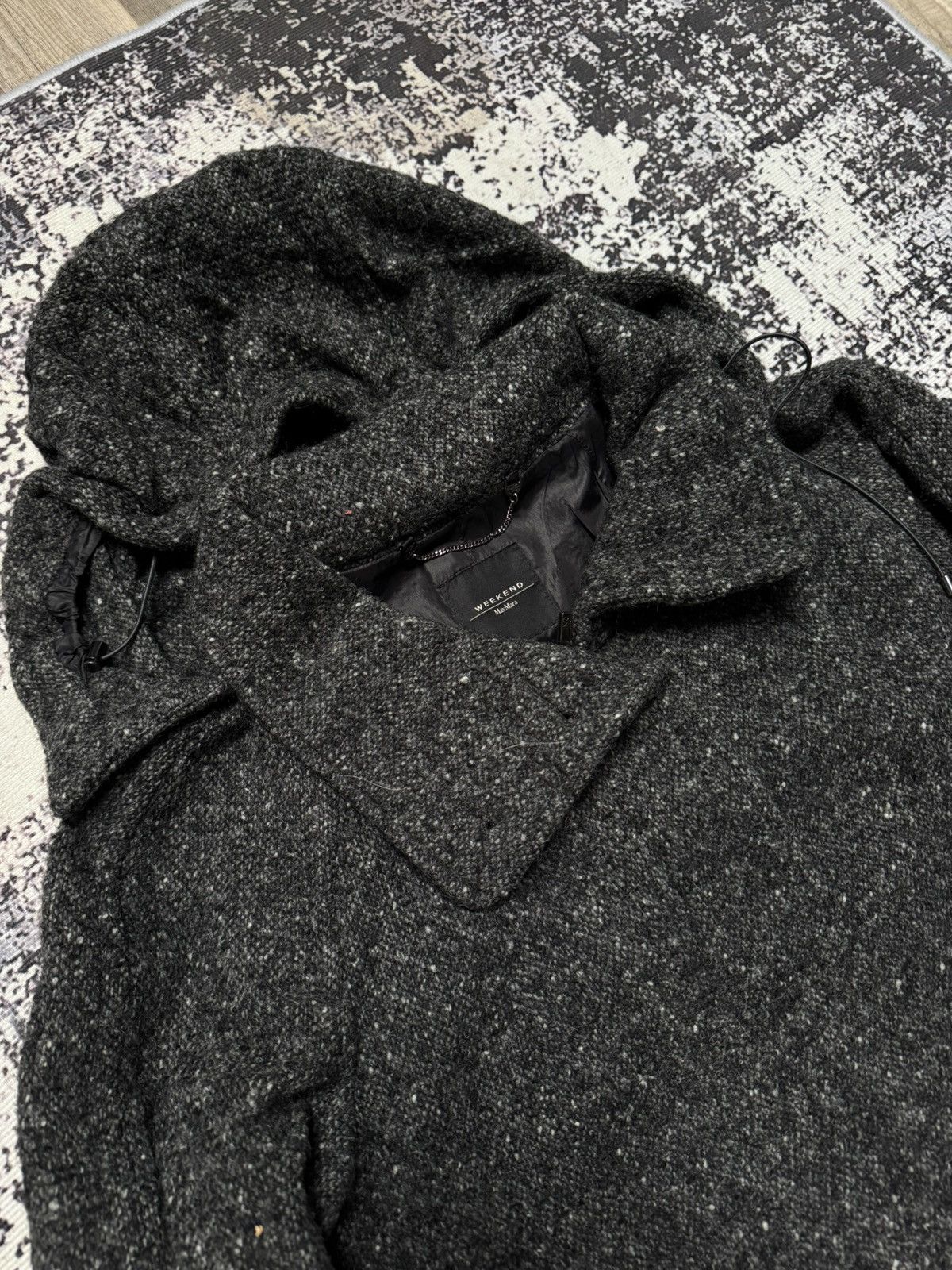 Other Max Mara Wool Rain Coat women grey 40 black Size US L / EU 52-54 / 3 - 3 Thumbnail