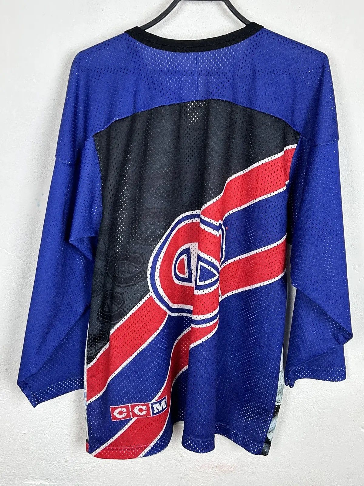 Ccm 80s Vintage CCM Montreal Canadiens Allover Print AOP Jersey Size US M / EU 48-50 / 2 - 3 Thumbnail