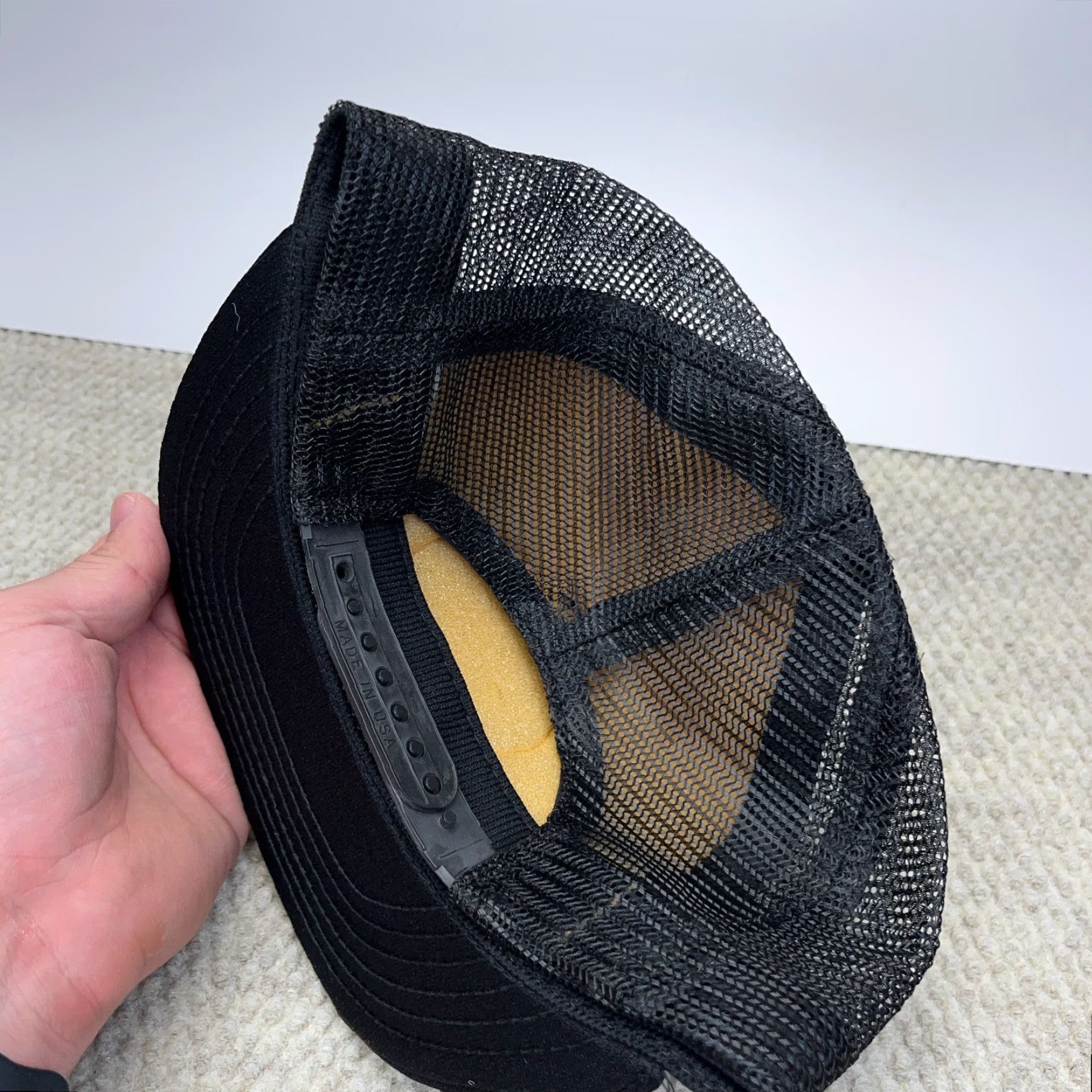 Vintage VINTAGE NRA Trucker Hat Adjustable Black Yellow Patch 90s USA Made Classic Mens Size ONE SIZE - 4 Thumbnail