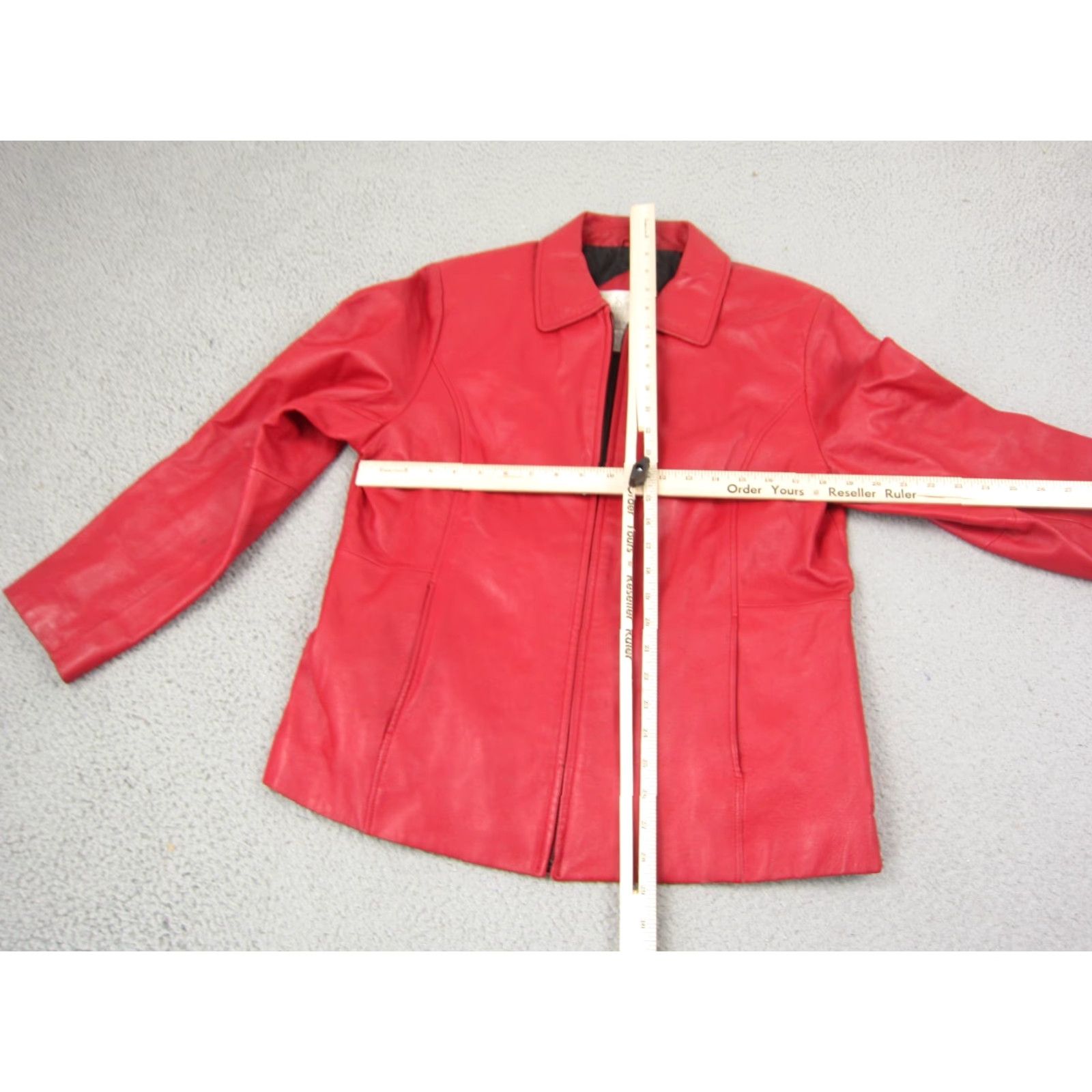 Vintage VINTAGE Studio Works Leather Jacket Womens Large Red Full Zip 90s Classic Size L / US 10 / IT 46 - 6 Thumbnail