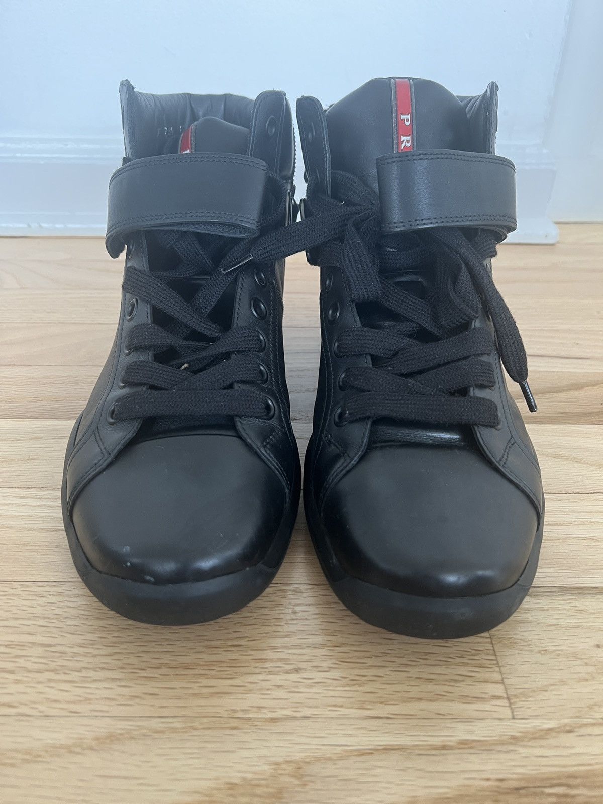 Prada PRADA Leather Americas Cup High-Top Sneaker Boots 4T2789 Size US 9.5 / EU 42-43 - 3 Thumbnail