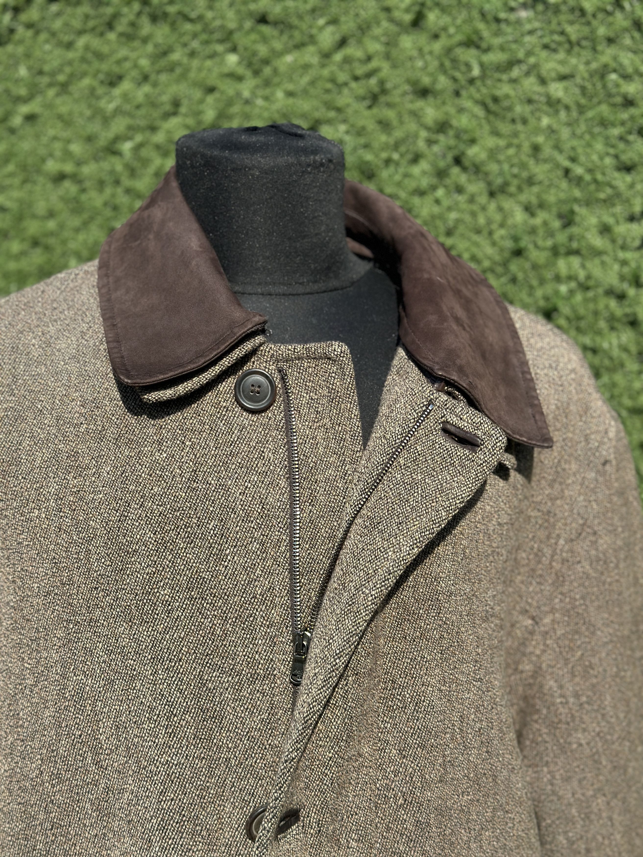 Canali Canali Wool Cashmere Tweed Style Coat Leather Collar 50 IT Size US M / EU 48-50 / 2 - 13 Thumbnail