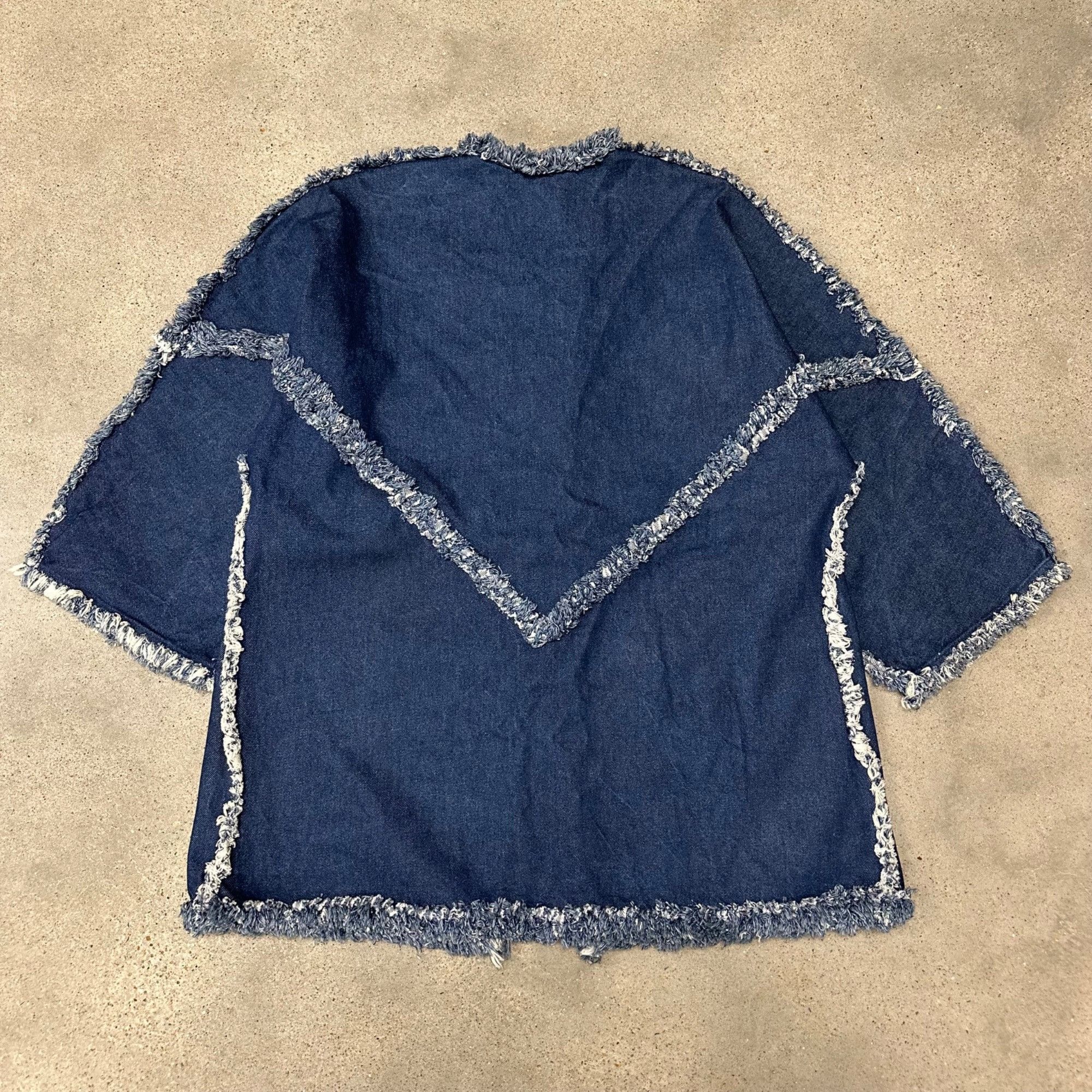 Vintage Vintage Handmade Unique Denim Kimono Style Jacket Size US XL / EU 56 / 4 - 3 Thumbnail