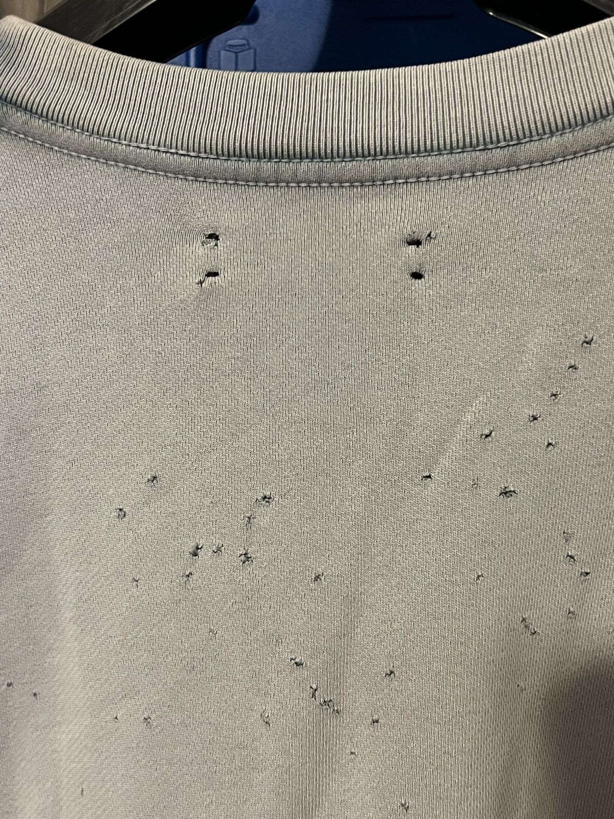 Amiri NWOT Amiri Washed Shotgun Crew Sweater Light Blue 2XL Size US XXL / EU 58 / 5 - 4 Thumbnail