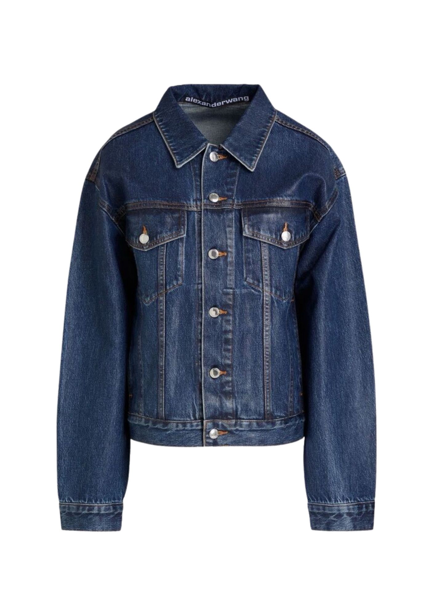 Alexander Wang Alexander Wang Denim Trucker Coated Jacket Size S / US 4 / IT 40 - 1 Thumbnail
