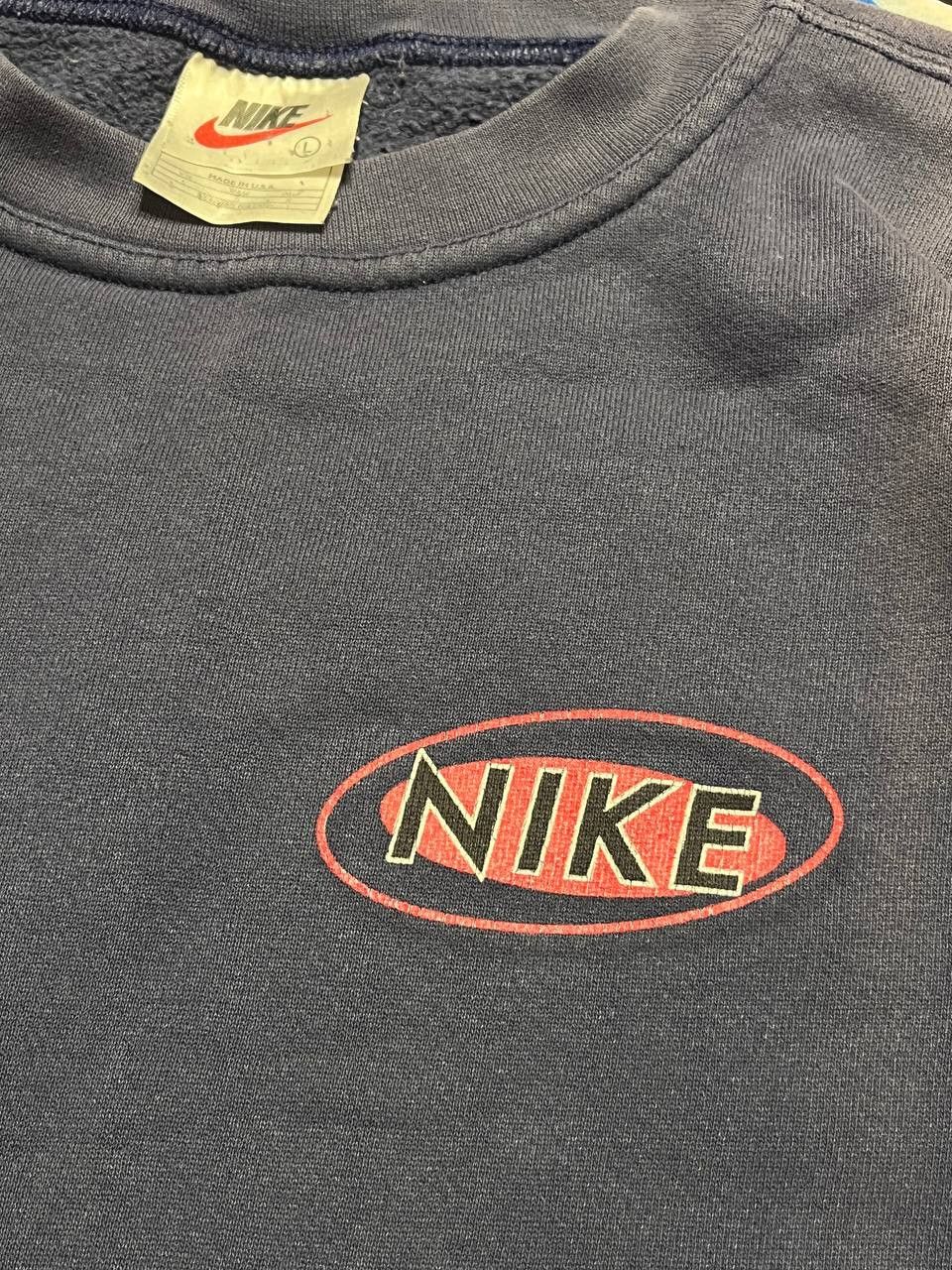 Nike × Vintage Vintage Nike sunfaded crewneck sweatshirt in blue 90s Size US L / EU 52-54 / 3 - 3 Thumbnail