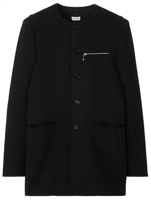Burberry o1y0426 Crewneck Coat in Black Size US L / EU 52-54 / 3 - 1 Thumbnail