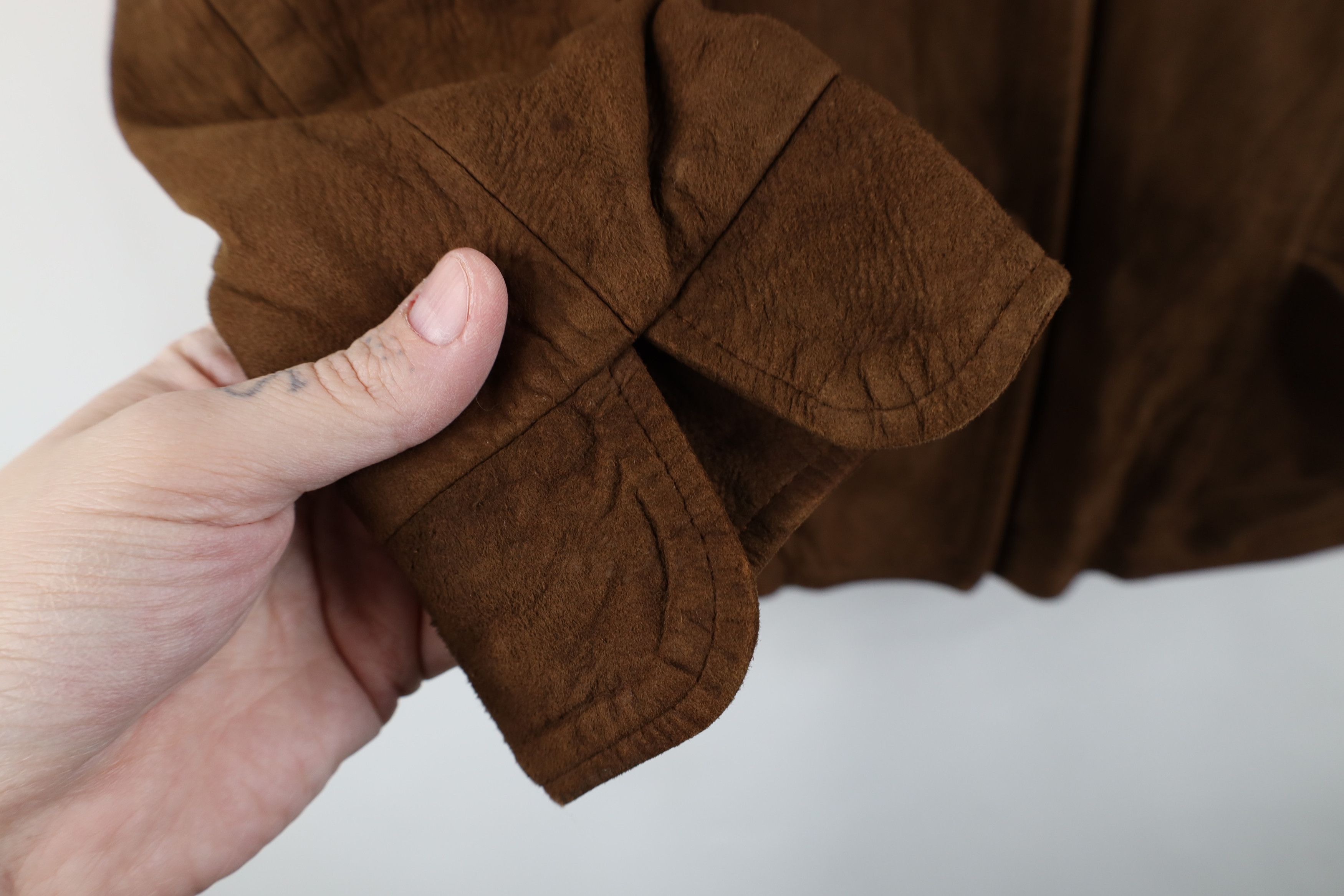 Vintage Vintage 50s Streetwear Lined Suede Leather Jacket Brown Size S / US 4 / IT 40 - 7 Thumbnail