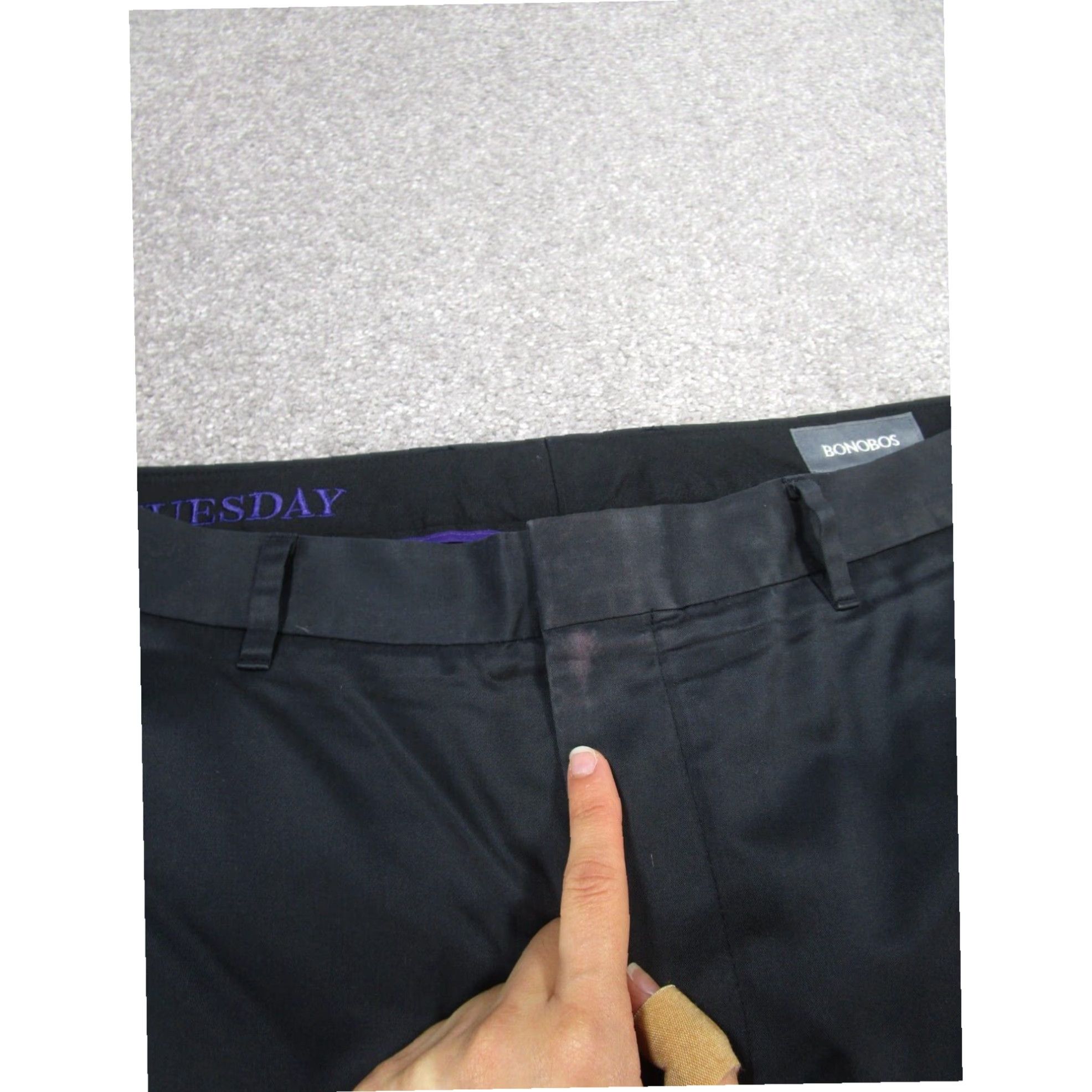 Bonobos Bonobos Mens Dress Pants 36 Tuesday Black Straight Leg 36X29 Extra Large XL Size US 36 / EU 52 - 2 Thumbnail