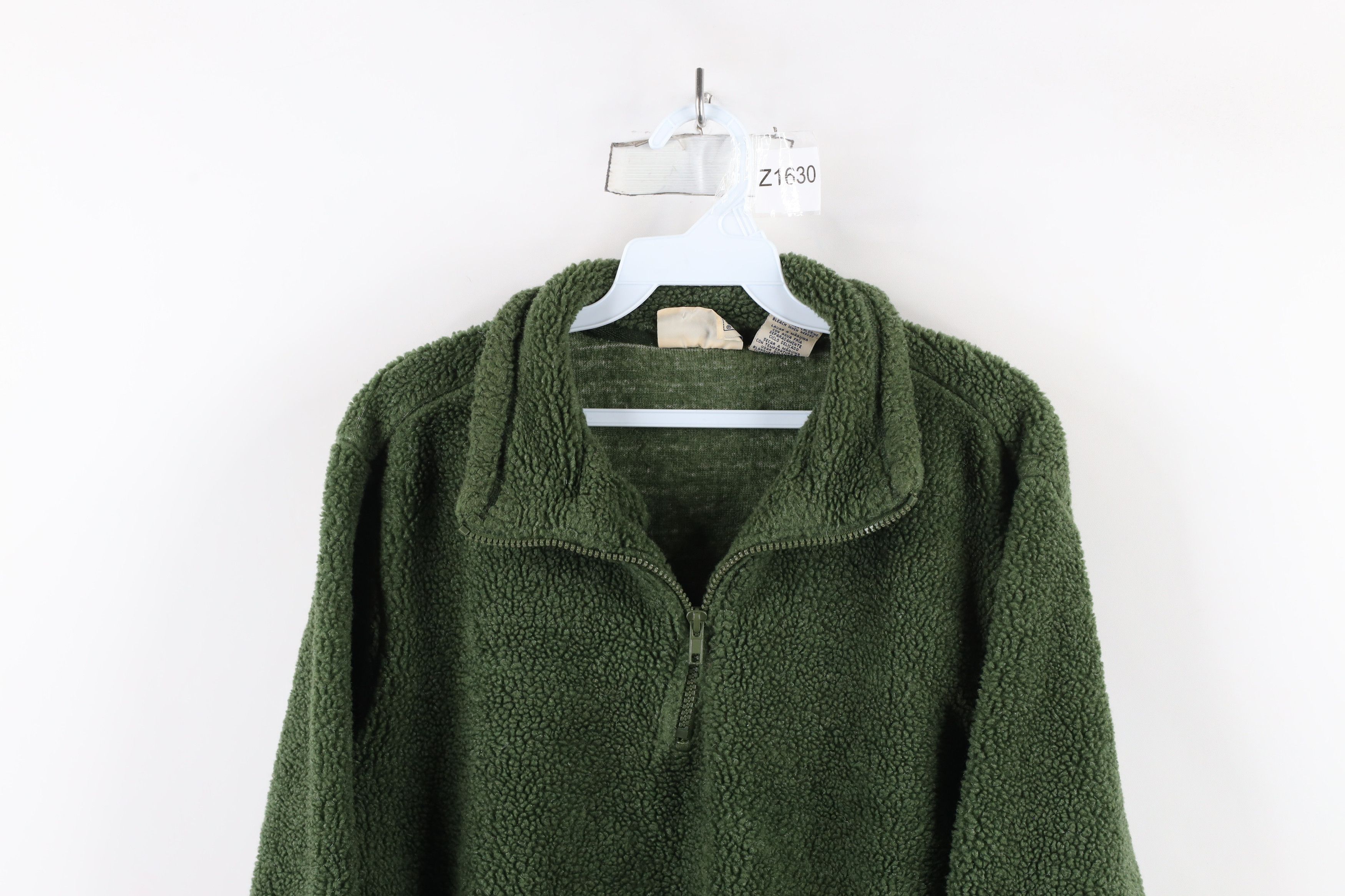 Vintage Vintage 90s Streetwear Deep Pile Fleece Half Zip Sweater Size M / US 6-8 / IT 42-44 - 2 Thumbnail