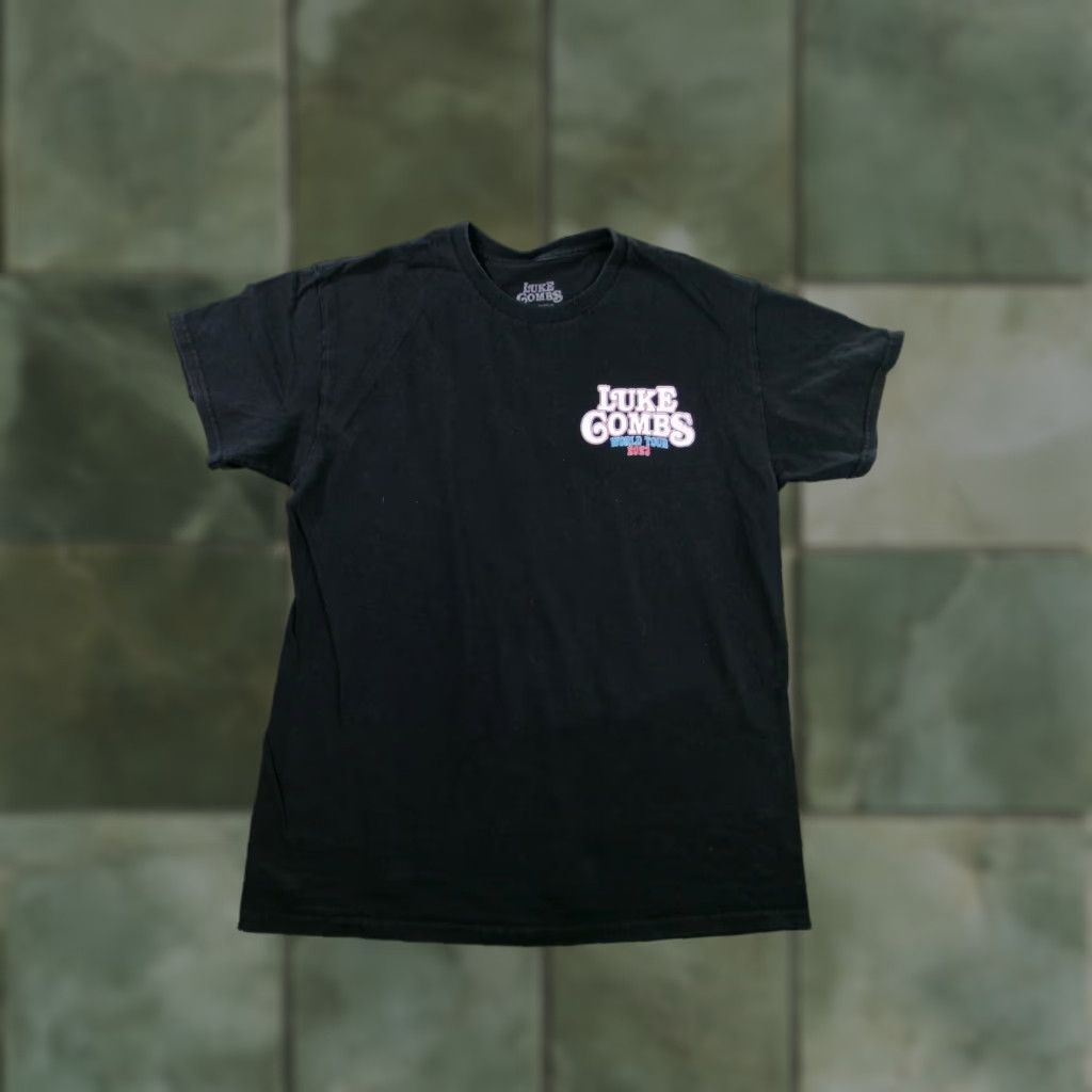 Vintage VINTAGE Luke Combs T-Shirt Men Medium Black Band Concert Rock Music 2023 World Tour Size US M / EU 48-50 / 2 - 1 Thumbnail