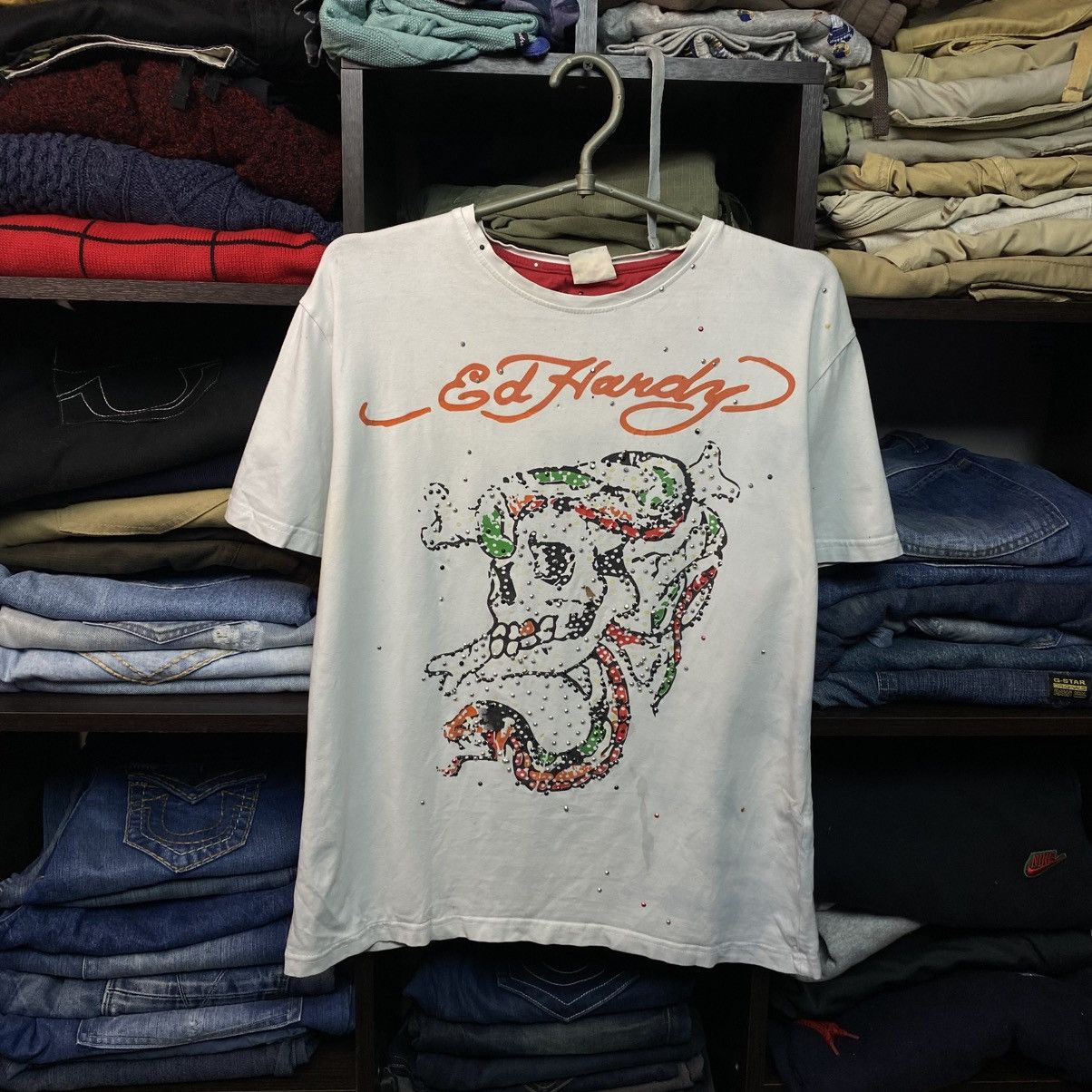 Ed Hardy Vintage Ed Hardy by Christian Audigier y2k opium tee size L Size L / US 10 / IT 46 - 1 Thumbnail
