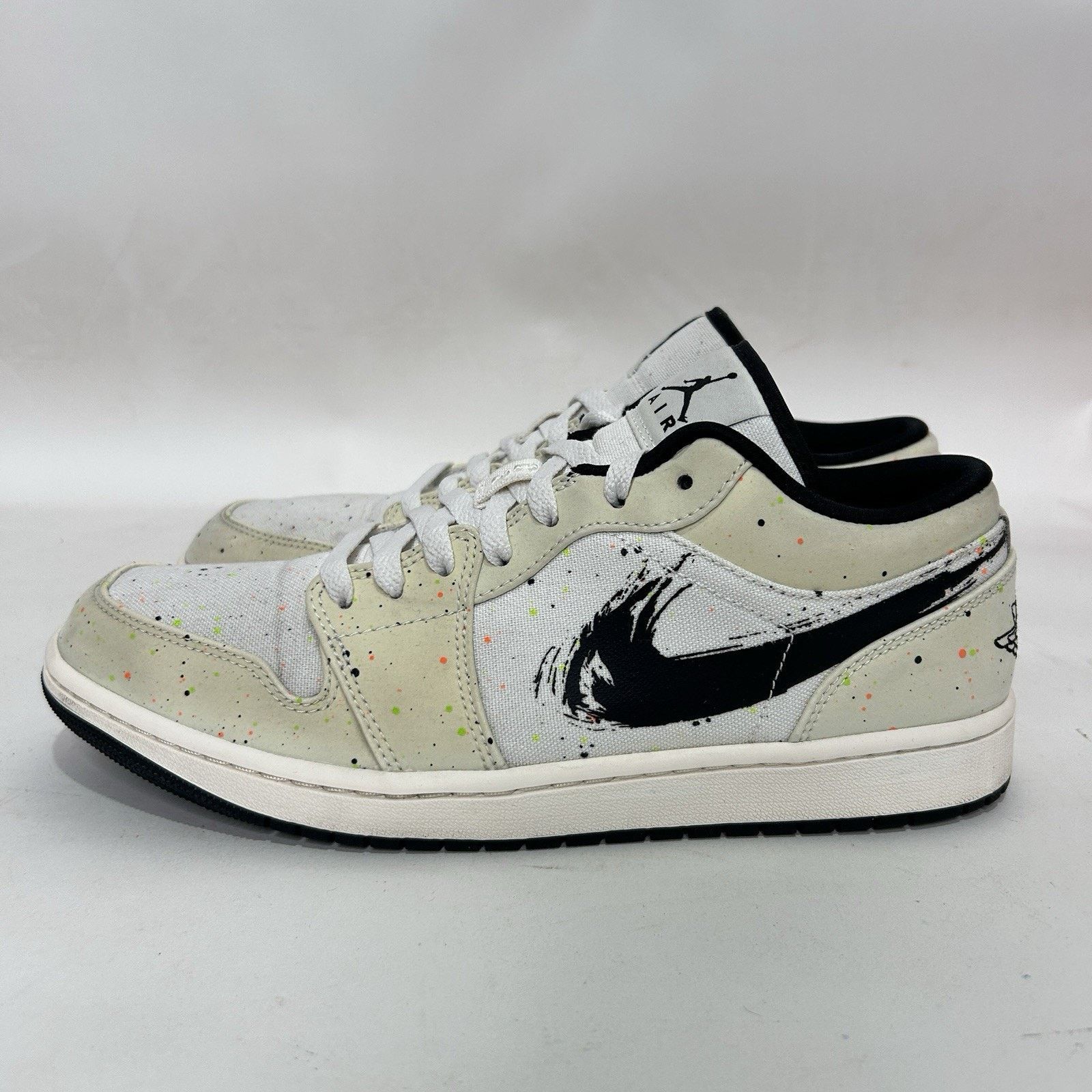 Nike Nike Air Jordan 1 Low SE Retro “Brushstroke/Paint Splatter” Size US 10.5 / EU 43-44 - 6 Thumbnail