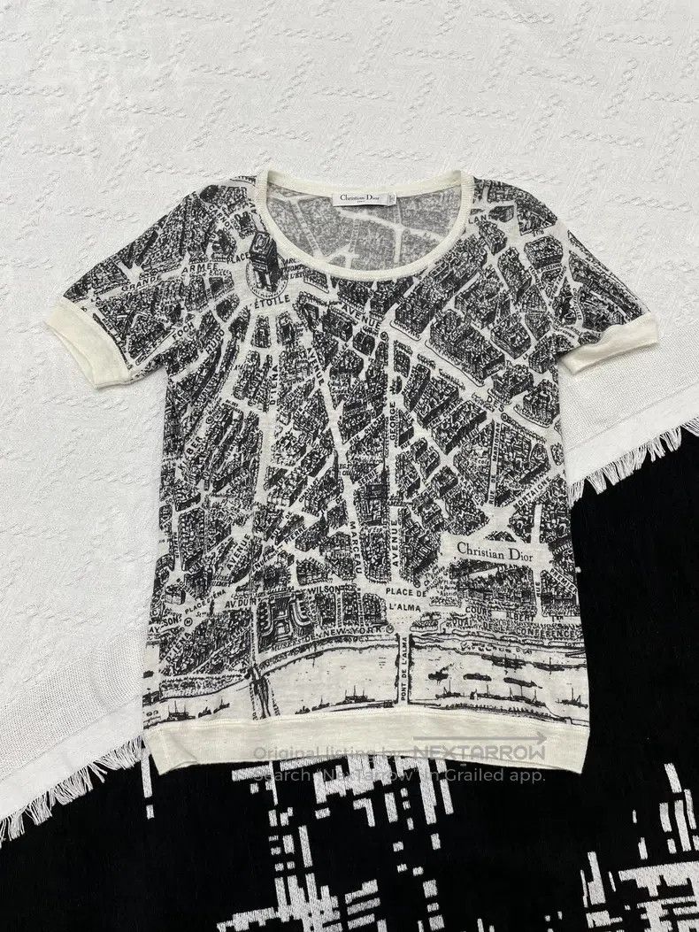 Dior Paris map knitted short sleeves