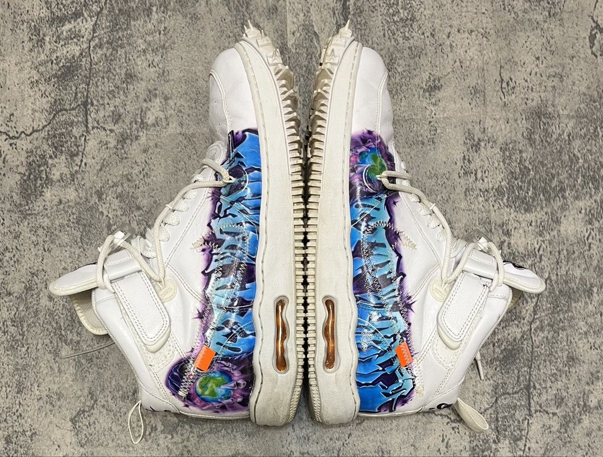 Nike × Off-White Off White x Nike Air Force 1 Mid Graffiti Sneakers Size US 11.5 / EU 44-45 - 4 Thumbnail
