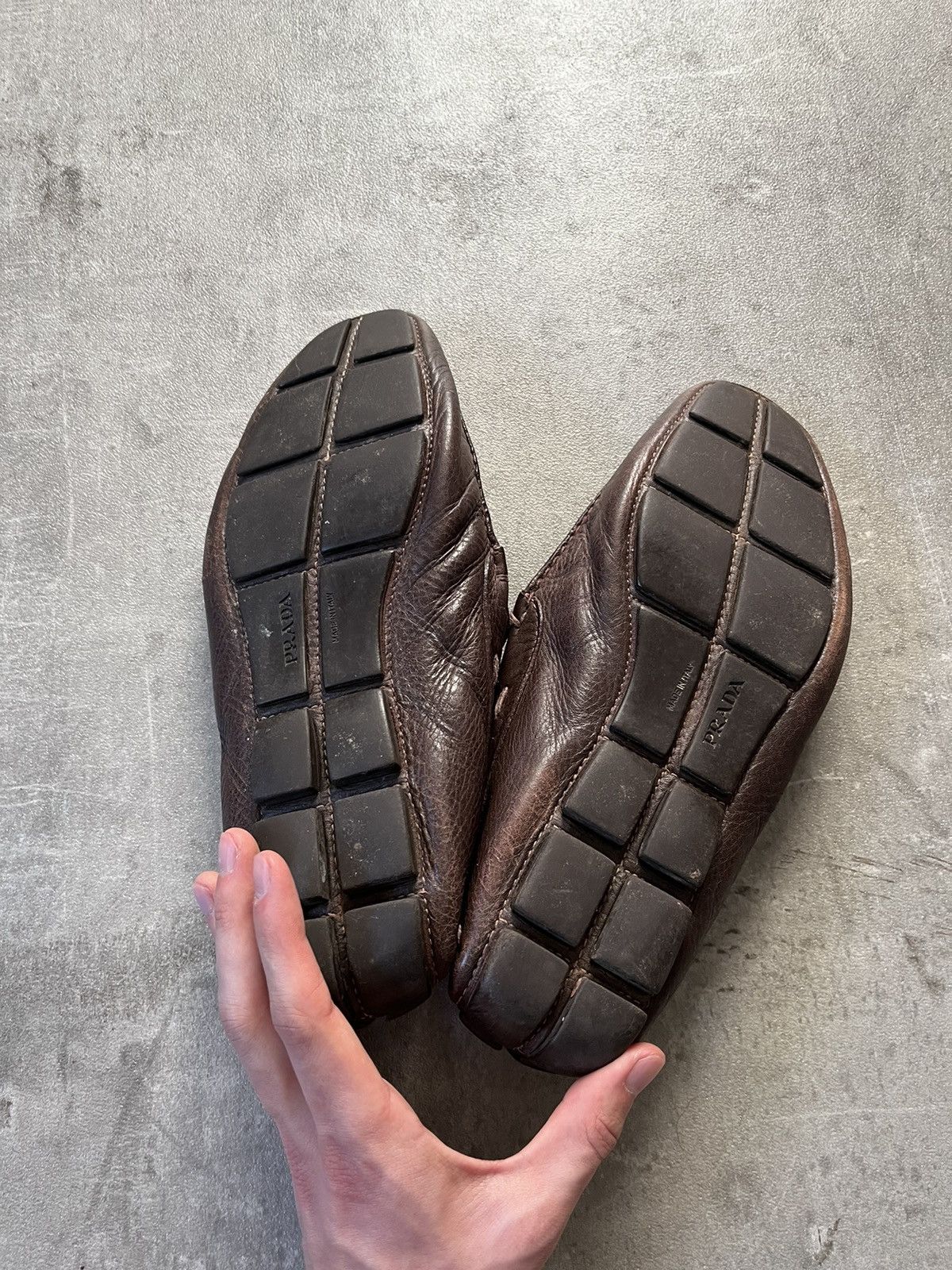 Prada × Vintage Vintage Prada brown leather shoes Size US 7.5 / EU 40-41 - 9 Thumbnail