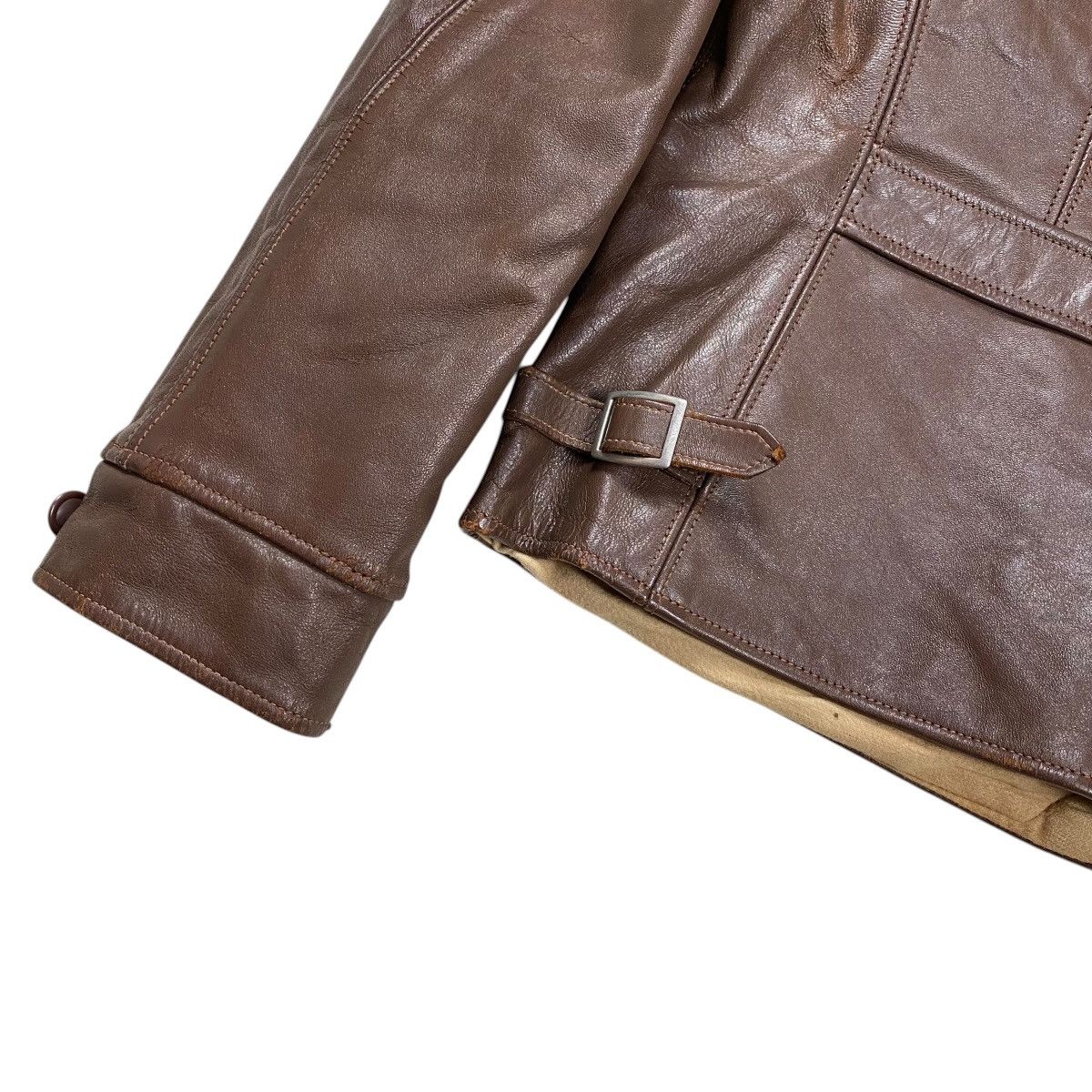 The Real McCoy's Rare Vintage 30s Joe McCoy Horeside Leather Sports Jacket Size US L / EU 52-54 / 3 - 17 Thumbnail
