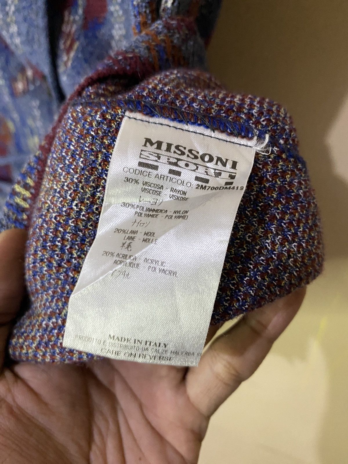 Missoni 90s Missoni Italy Pattern Vest Knit Size US M / EU 48-50 / 2 - 7 Thumbnail