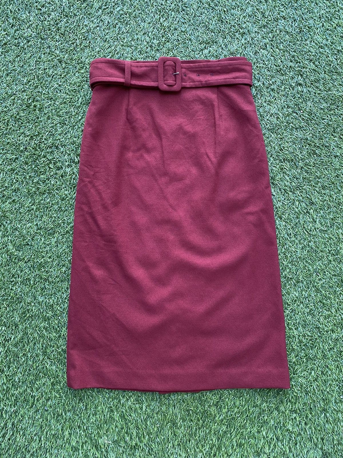Yohji Yamamoto Vintage Ined International Yohji Yamamoto Midi Belt Skirts Size 27" / US 4 / IT 40 - 2 Thumbnail
