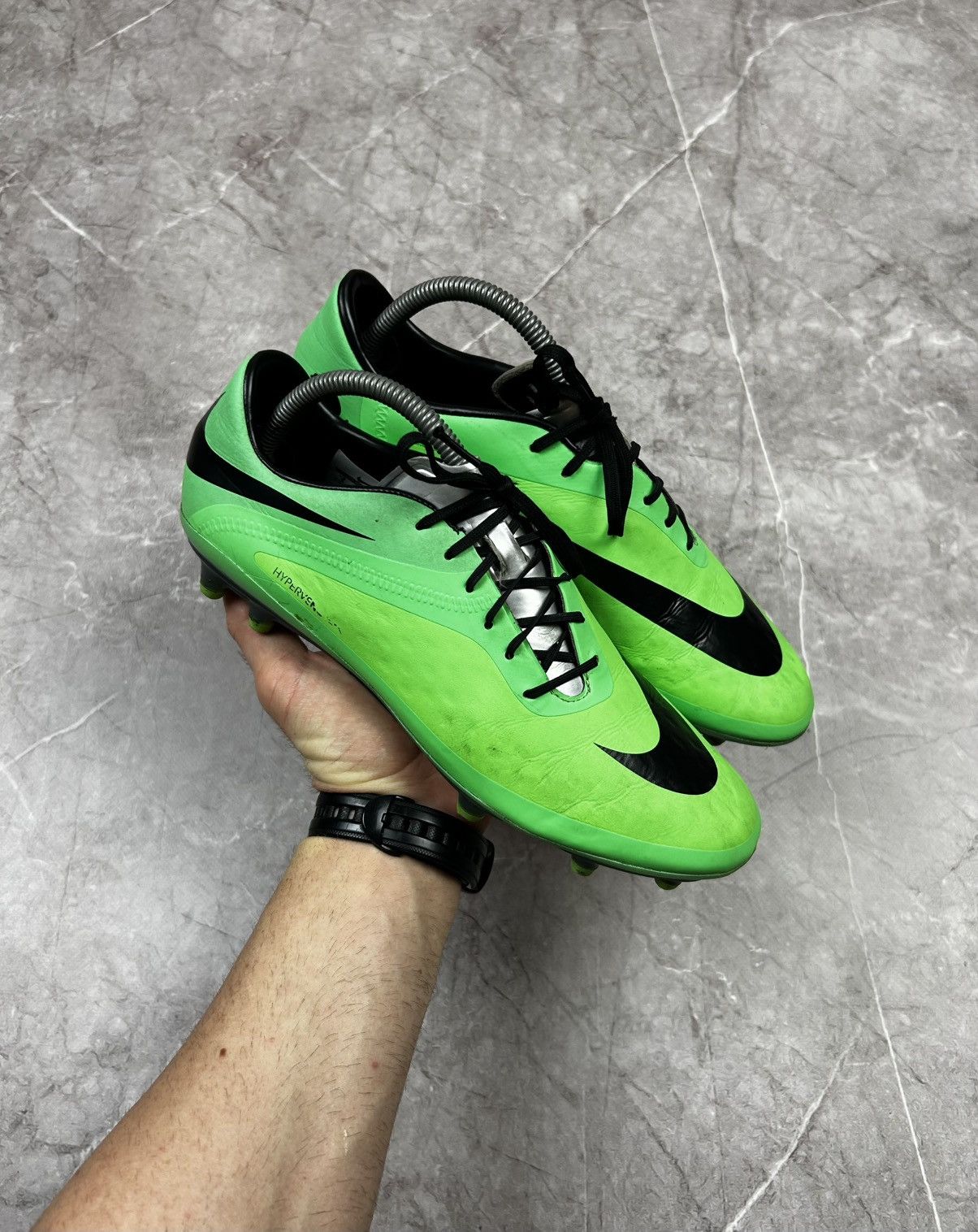 Nike Nike Hypervenom Phatal FG Neo Lime Athletic Soccer Cleat Men Size US 8 / EU 41 - 4 Thumbnail