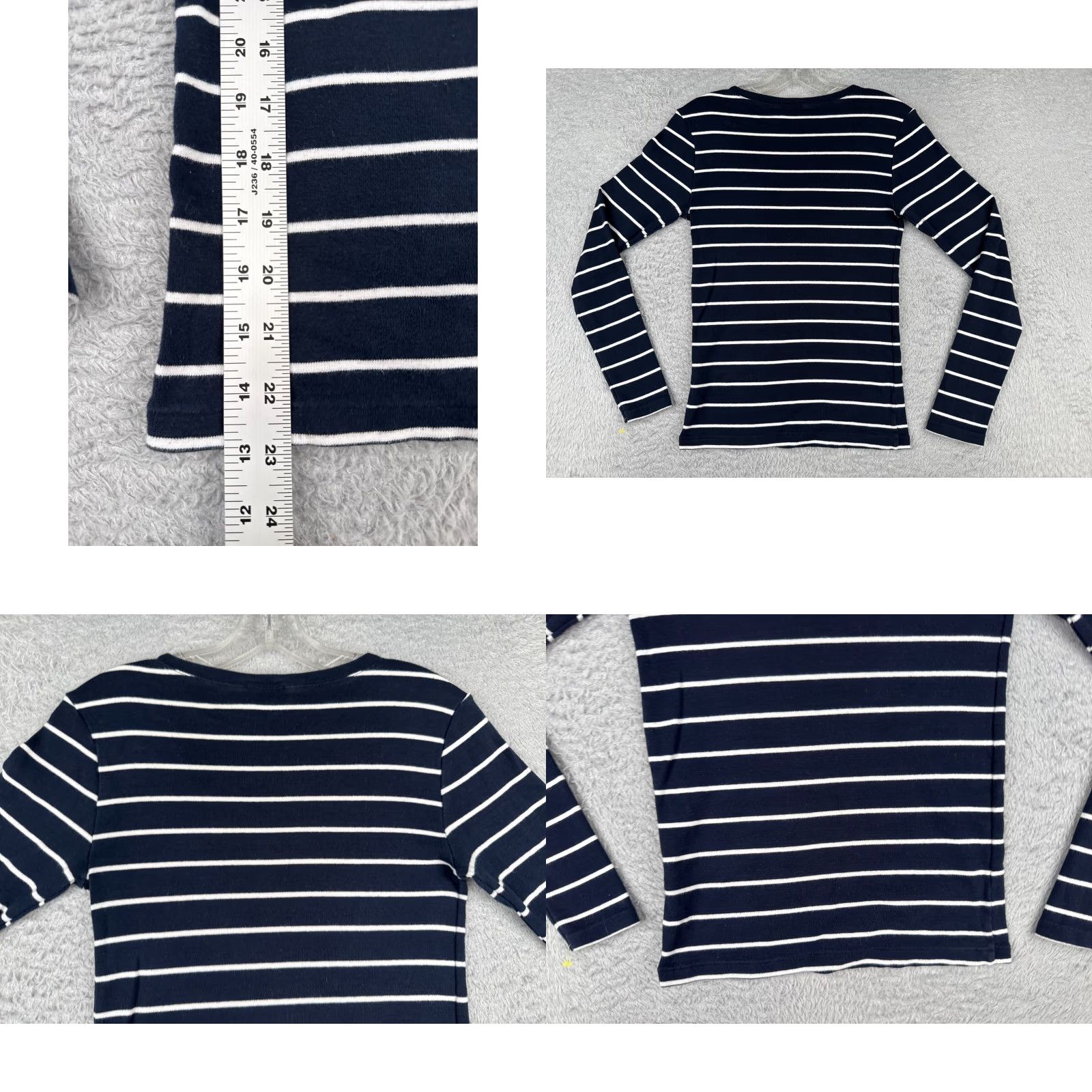 Polo Ralph Lauren Polo Ralph Lauren Shirt Juniors M Blue Stripe V-Neck Long Sleeve Cotton Size M / US 6-8 / IT 42-44 - 9 Thumbnail