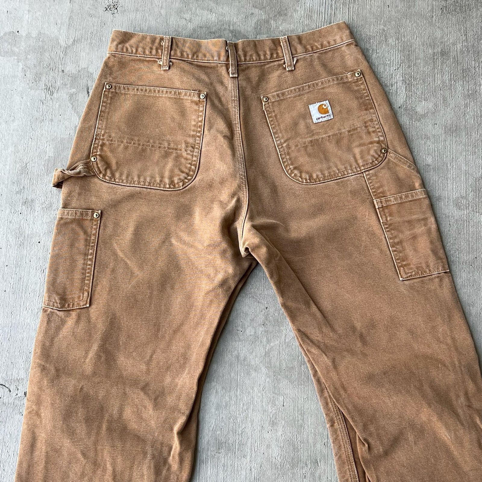 Carhartt × Vintage Carhartt brown double knee work wear carpenter pants Size US 31 - 6 Thumbnail