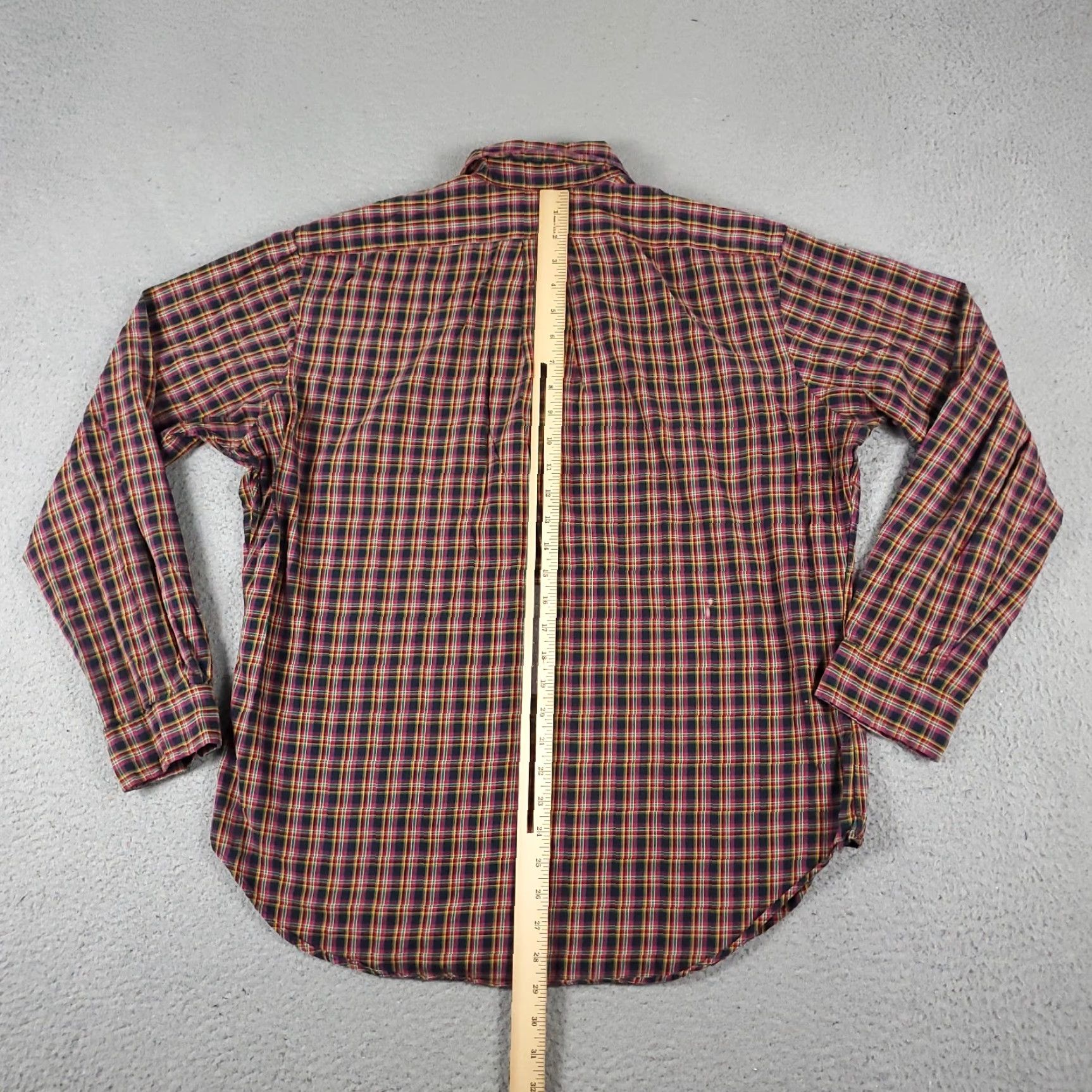 Ralph Lauren Ralph Lauren Plaid Button-Up Shirt Mens Large Black Red Long Sleeve Regular Fit Size US L / EU 52-54 / 3 - 6 Thumbnail