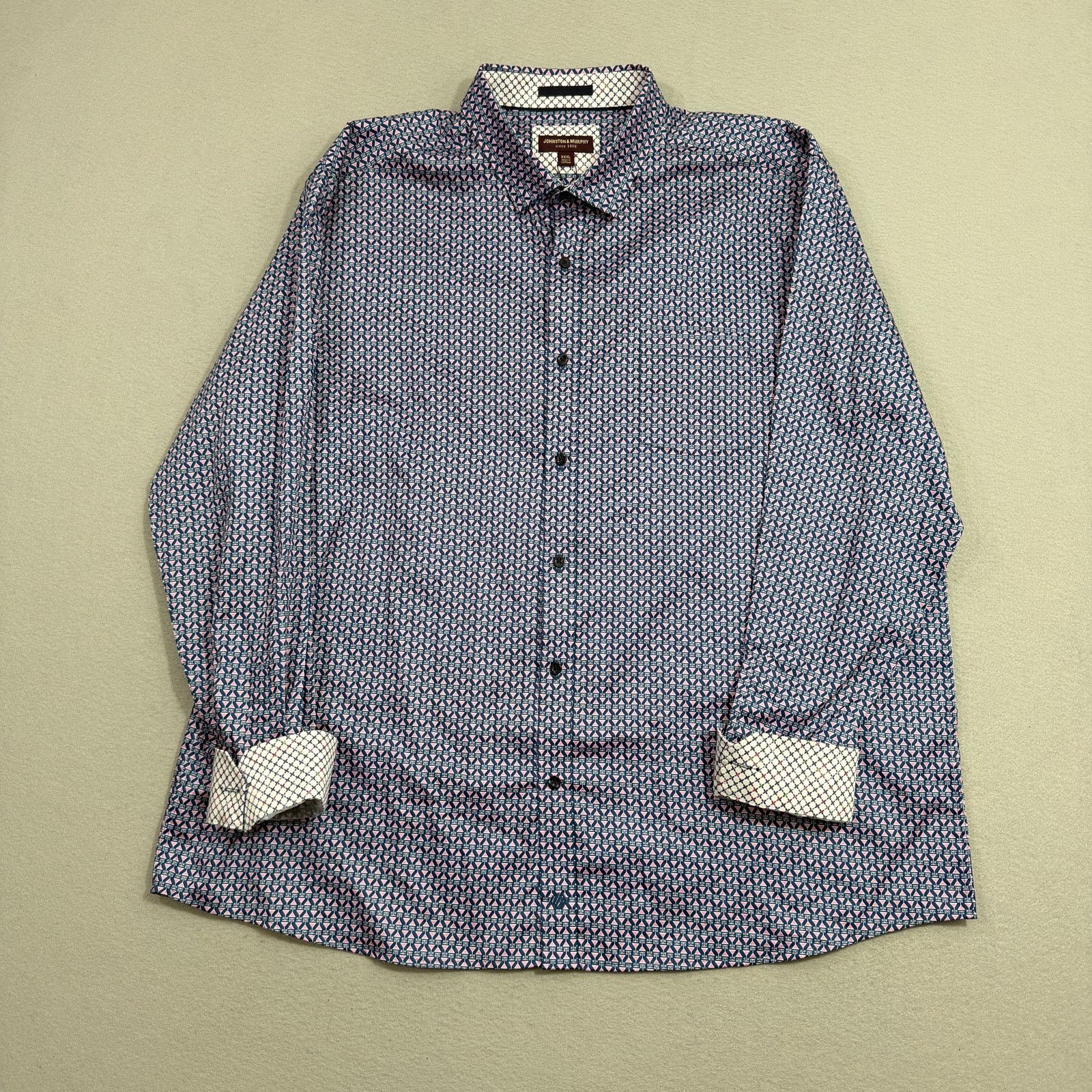 Johnston & Murphy Johnston & Murphy Martini Print Button Up Shirt Mens 3XL NEW Size US XXL / EU 58 / 5 - 2 Thumbnail