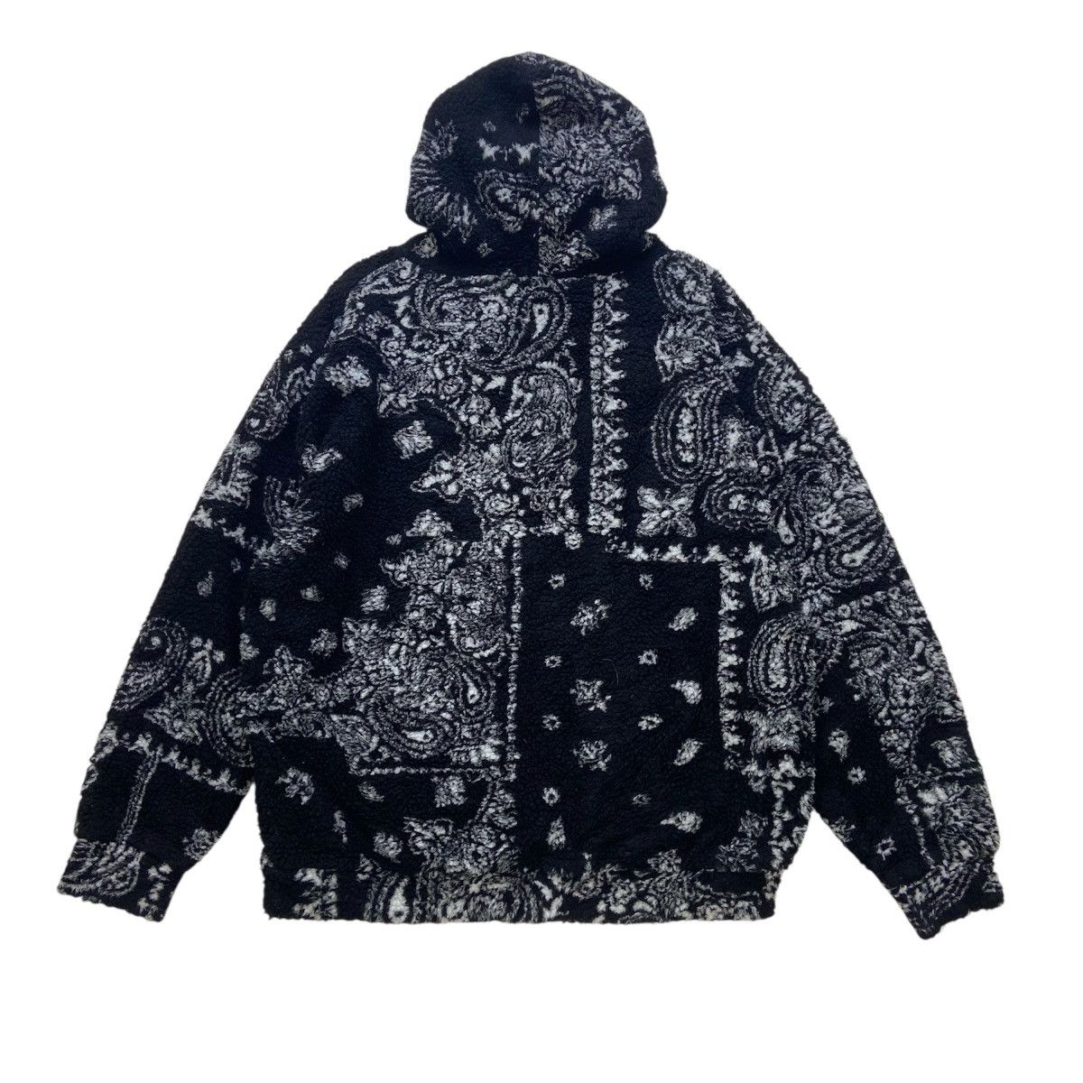 Japanese Brand Tyghus Paisley Art Sherpa Half Zipper Oversize Loose Jacket Size US L / EU 52-54 / 3 - 3 Thumbnail