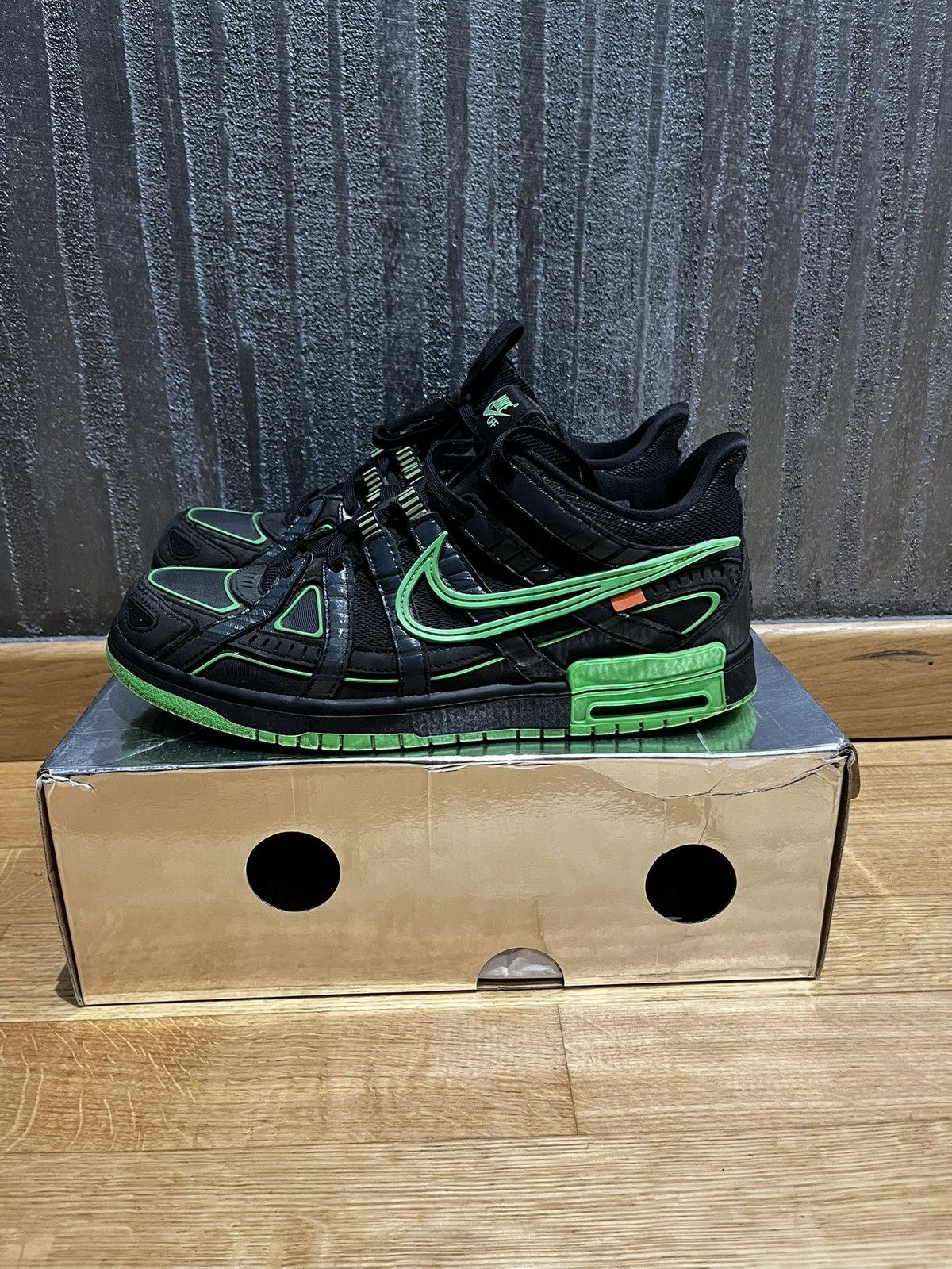 Nike × Off-White Rubber dunk Green Strike Off White Size US 11.5 / EU 44-45 - 1 Thumbnail
