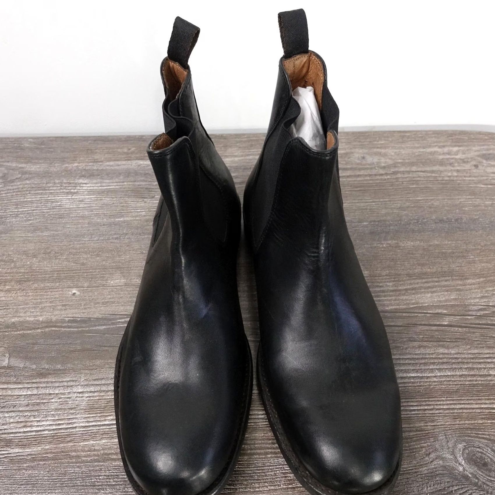 Frye Tyler Chelsea Boots Mens 8 Black Leather Pull On Booties FR40159 Frye Boots Mens Black Tyler Chelsea Leather Pull On Ankle  main image 4