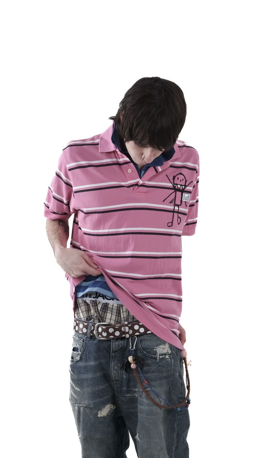 Other Tommy Jack Oddo Verdier Custom 1/1 Pink Striped Polo Size US M / EU 48-50 / 2 - 1 Thumbnail