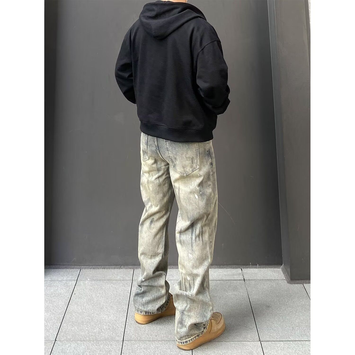 Japanese Brand × Jean Retro loose straight tube splashed ink jeans Size US 32 / EU 48 - 4 Thumbnail