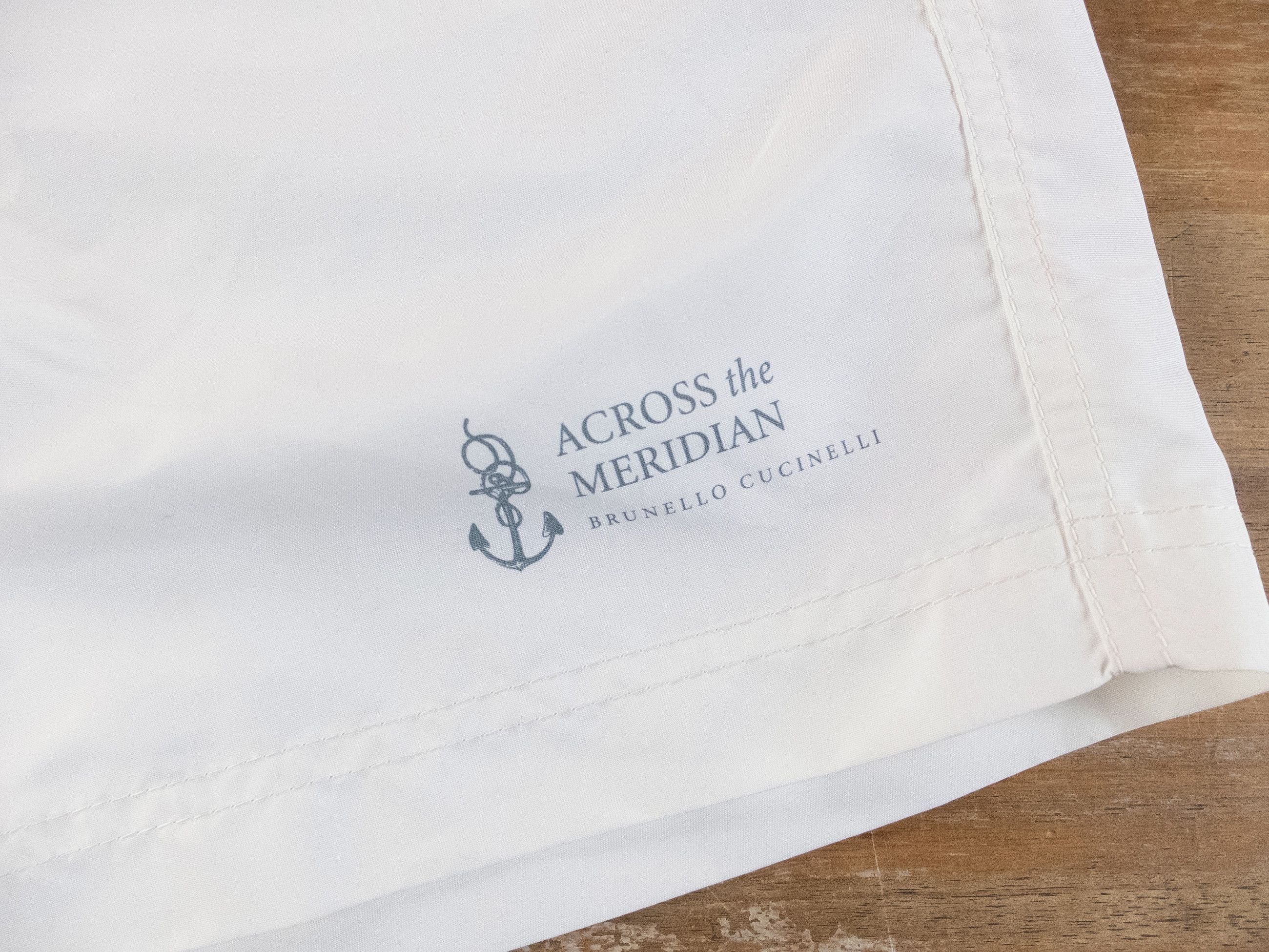 Brunello Cucinelli BRUNELLO CUCINELLI red white Across Meridian swim shorts XL Size US 36 / EU 52 - 10 Thumbnail