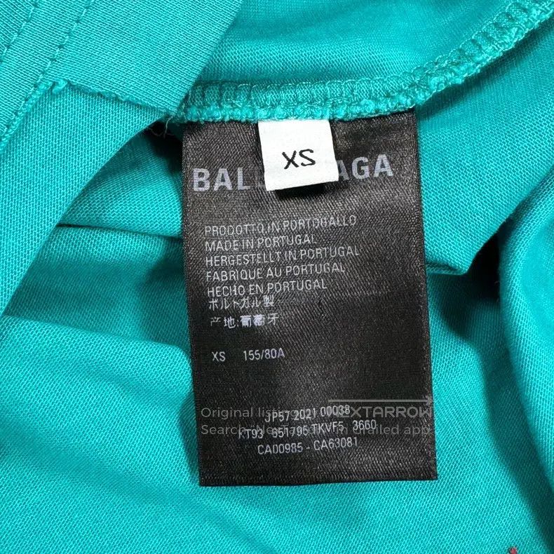 Balenciaga Balenciaga Lake Green Destroyed Mosaic Short Sleeve Size US XS / EU 42 / 0 - 5 Thumbnail